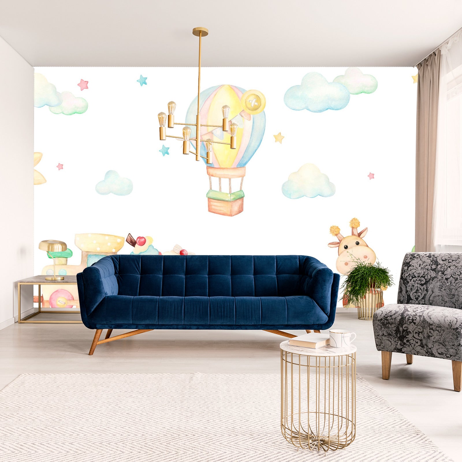 Fototapet Leker I Akvarellfarger