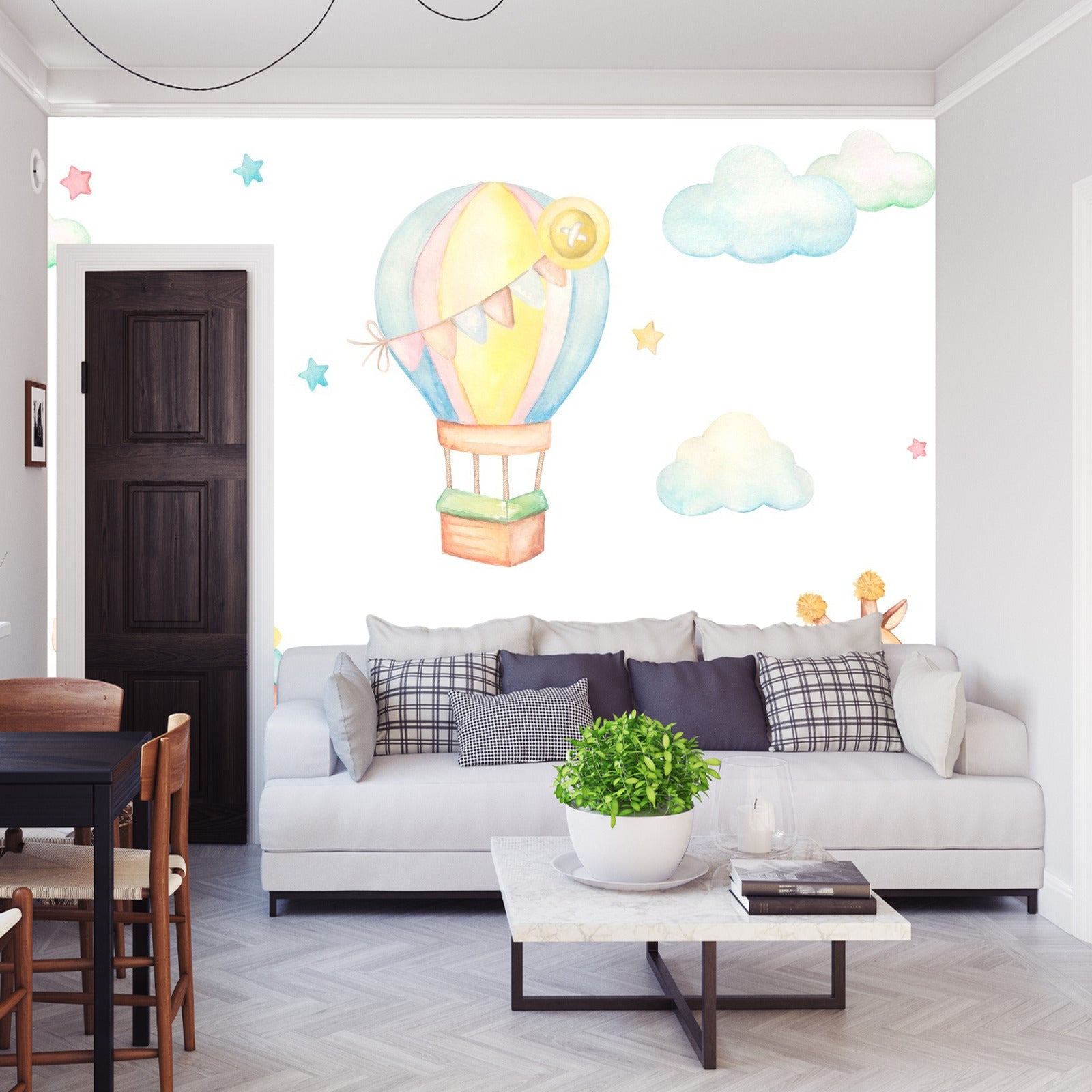 Fototapet Leker I Akvarellfarger