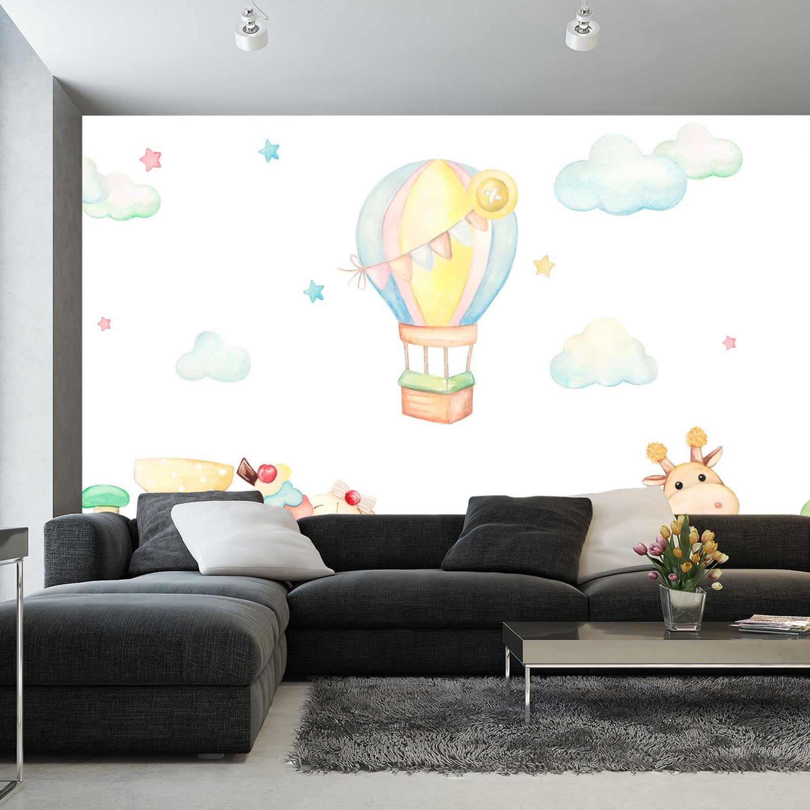 Fototapet Leker I Akvarellfarger