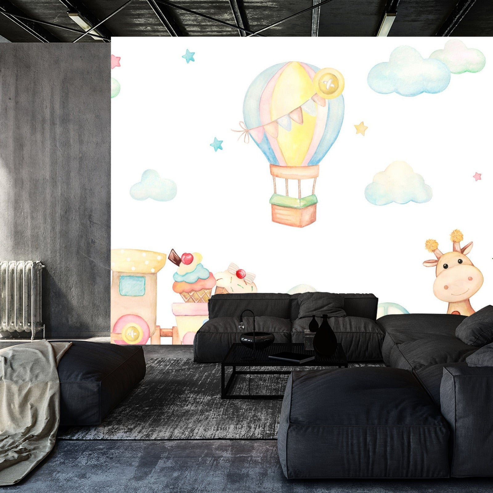 Fototapet Leker I Akvarellfarger