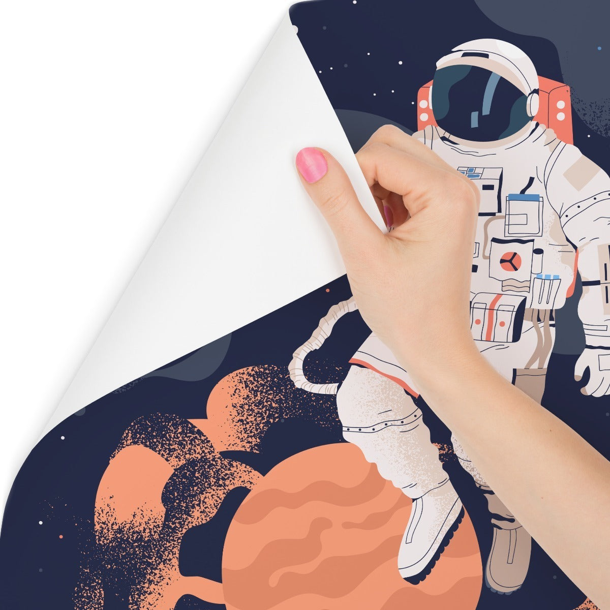 Fototapet Astronaut I Verdensrommet Og Planetene