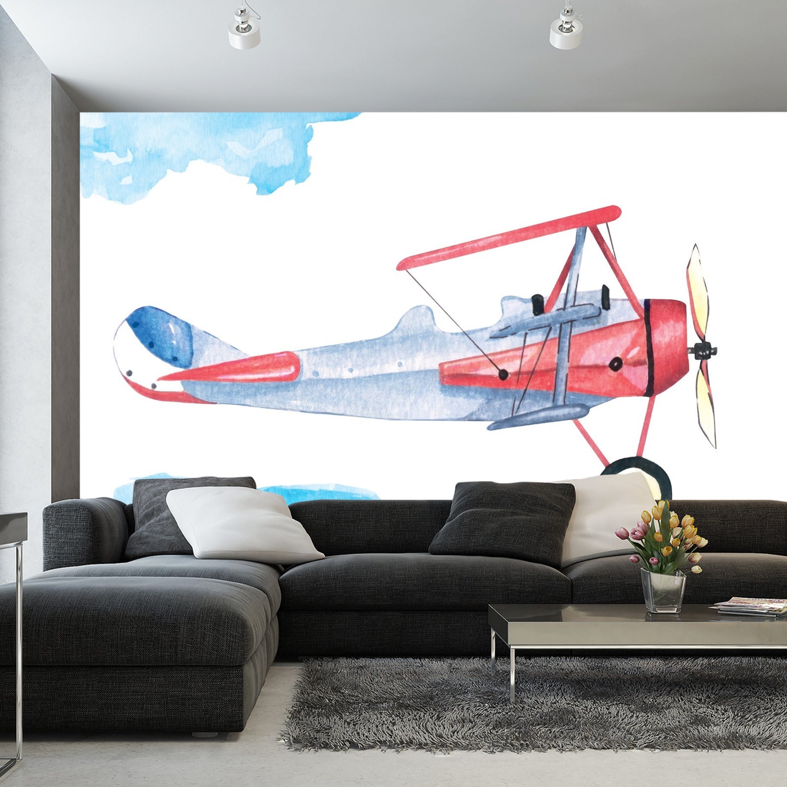 Fototapet Fly Malt Med Akvarell