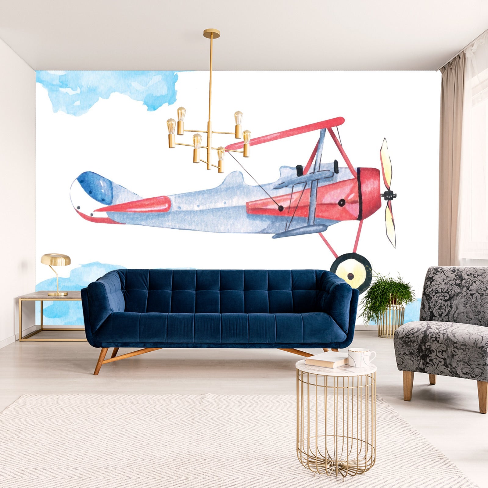 Fototapet Fly Malt Med Akvarell