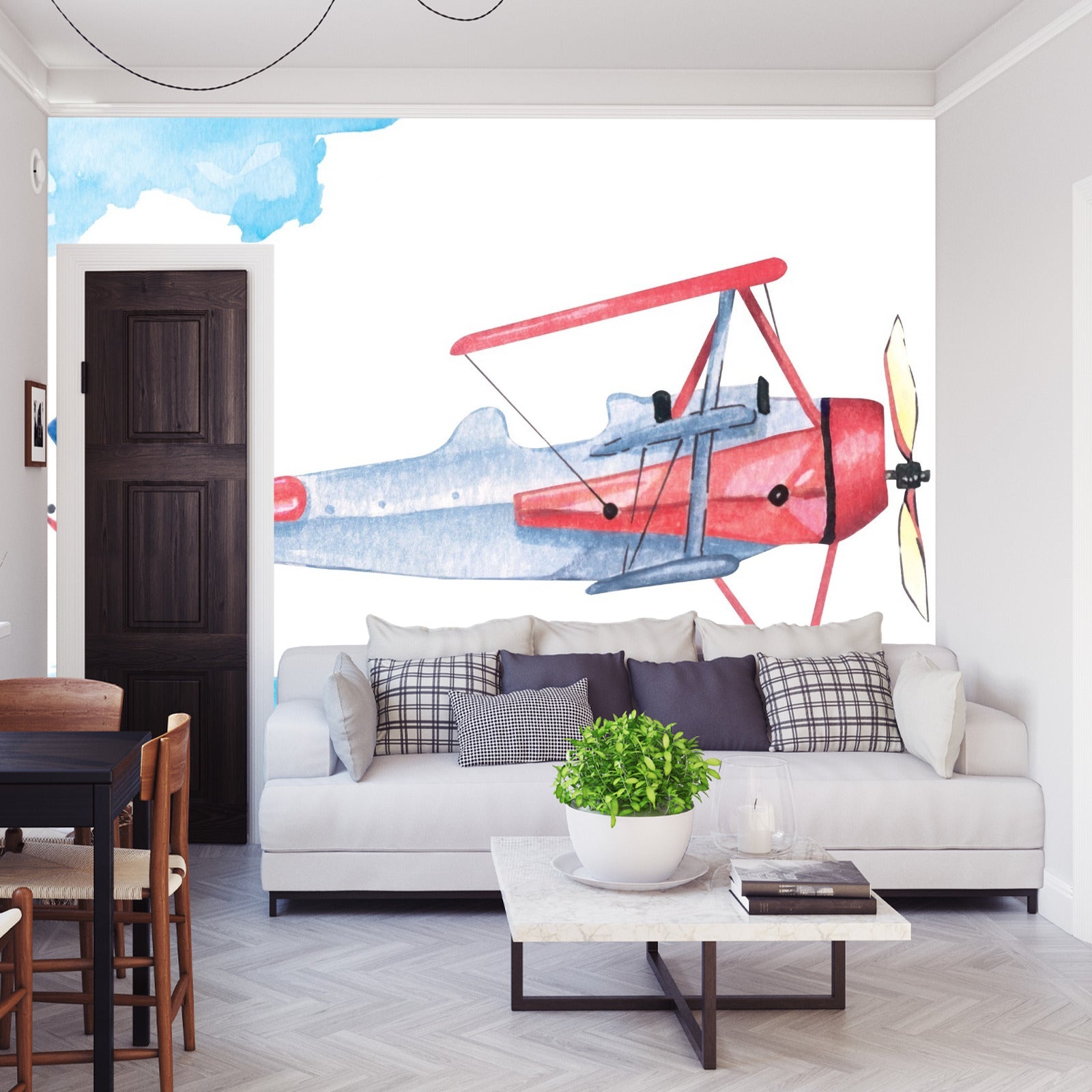 Fototapet Fly Malt Med Akvarell