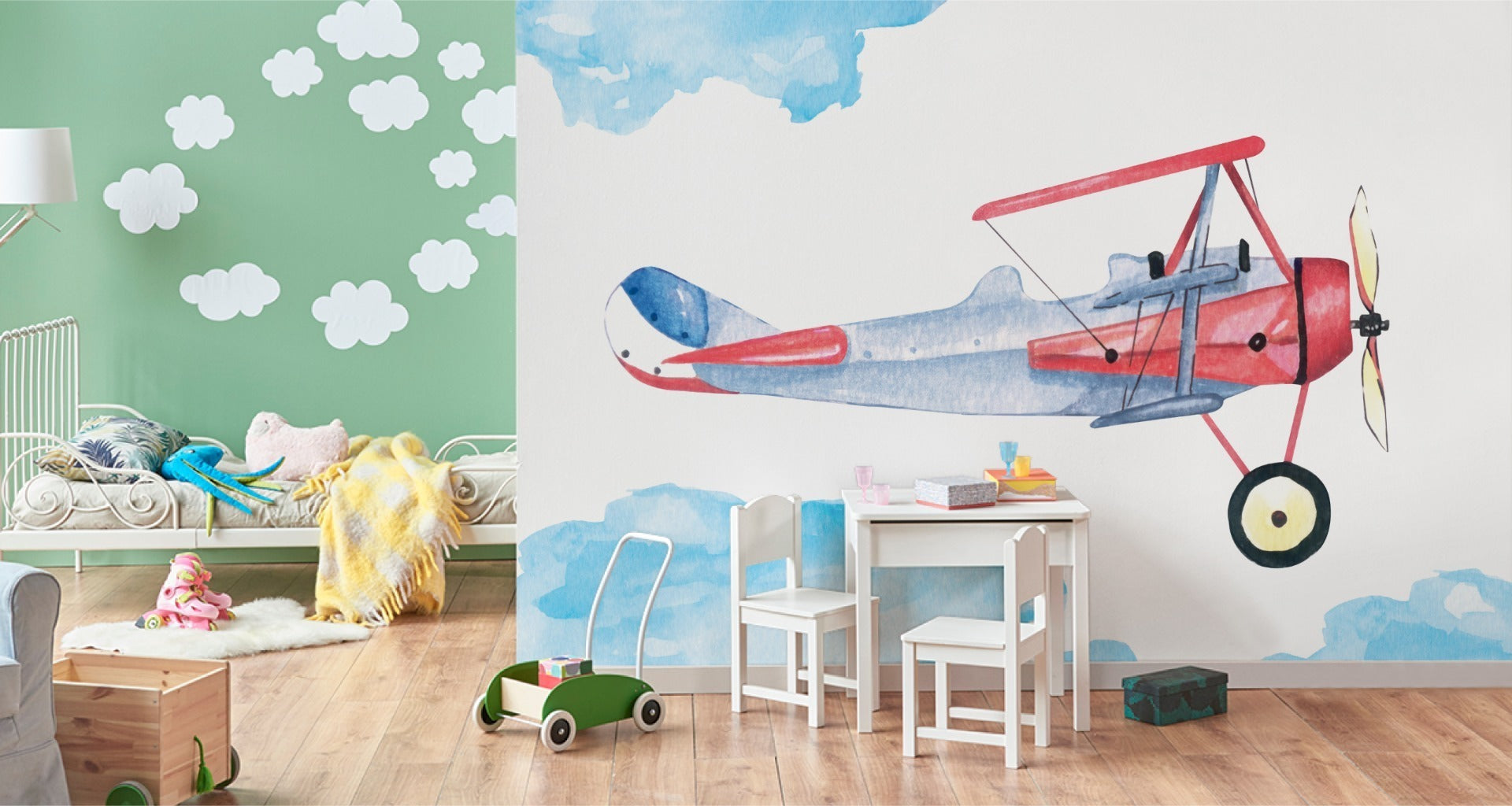 Fototapet Fly Malt Med Akvarell