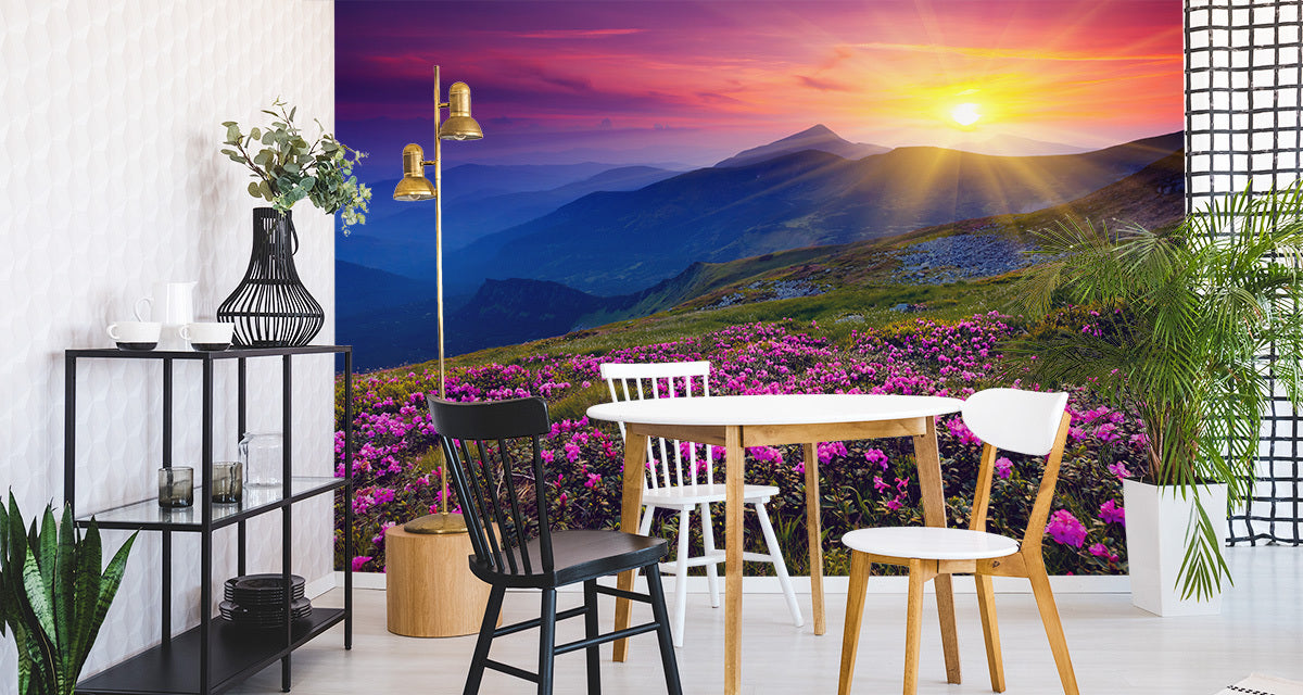 Fototapet Landskapsblomster