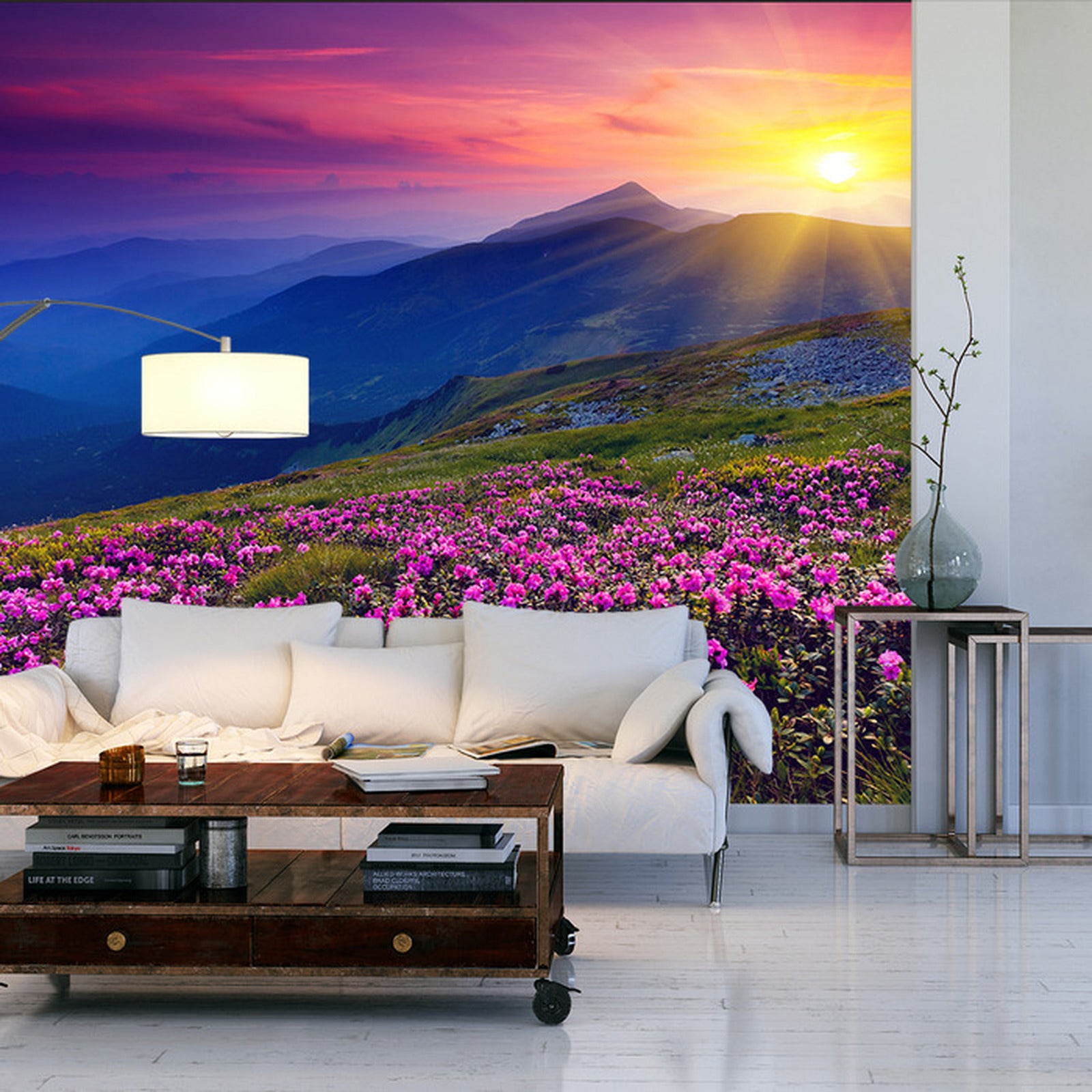 Fototapet Landskapsblomster