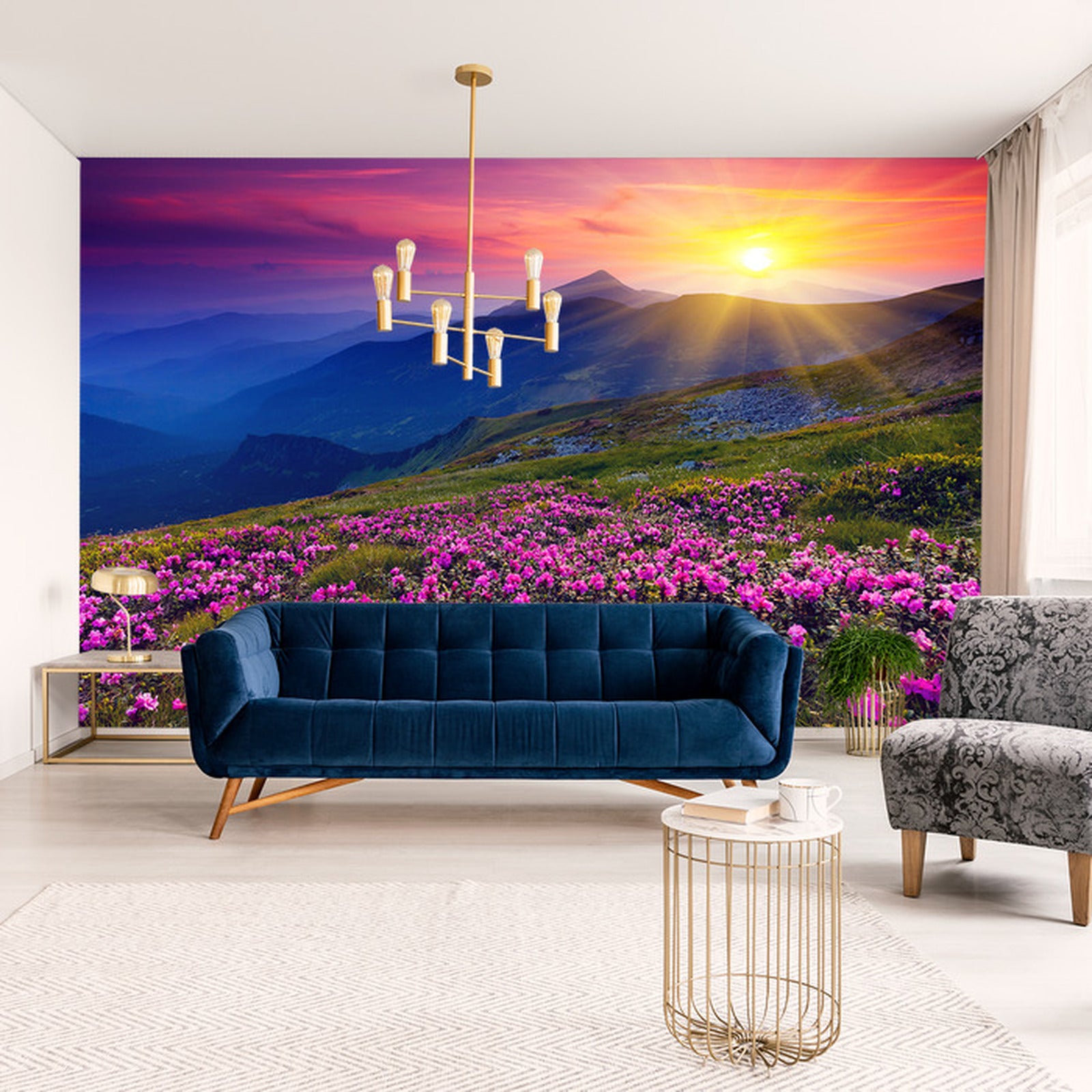 Fototapet Landskapsblomster