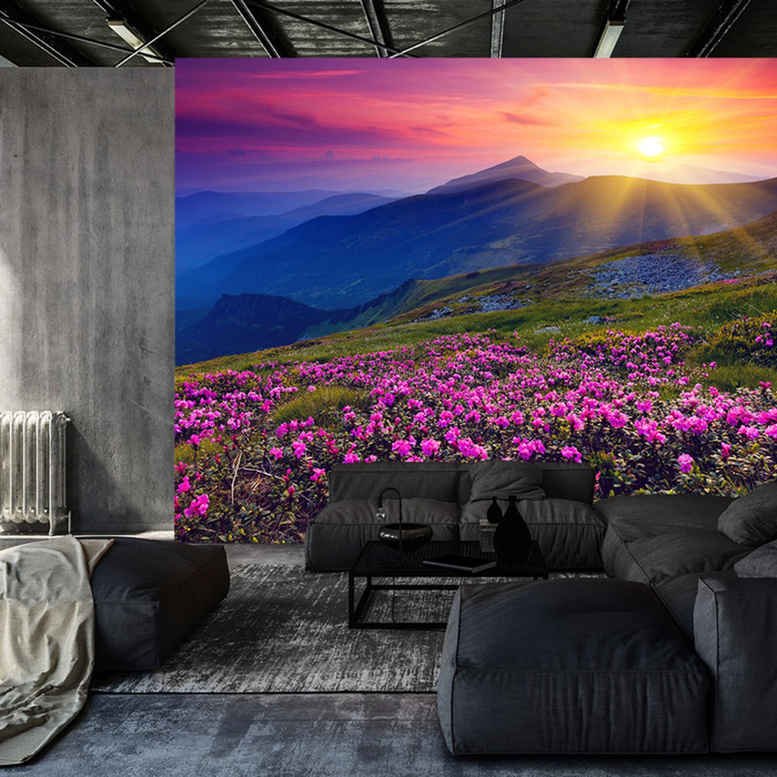 Fototapet Landskapsblomster