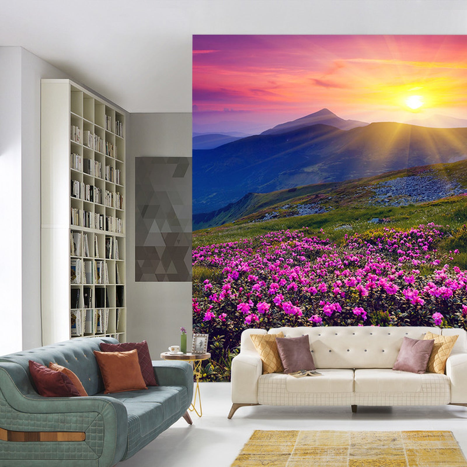 Fototapet Landskapsblomster