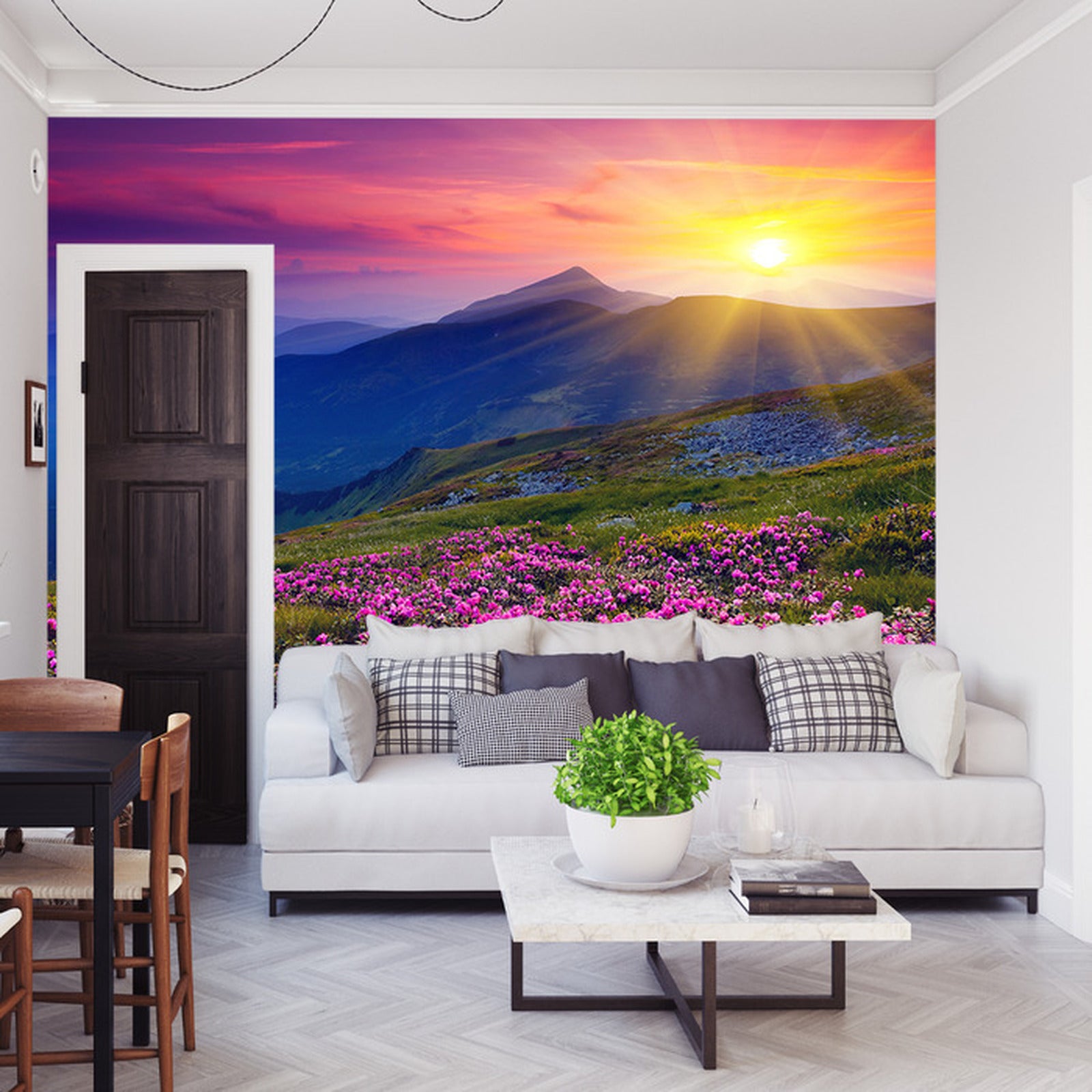 Fototapet Landskapsblomster