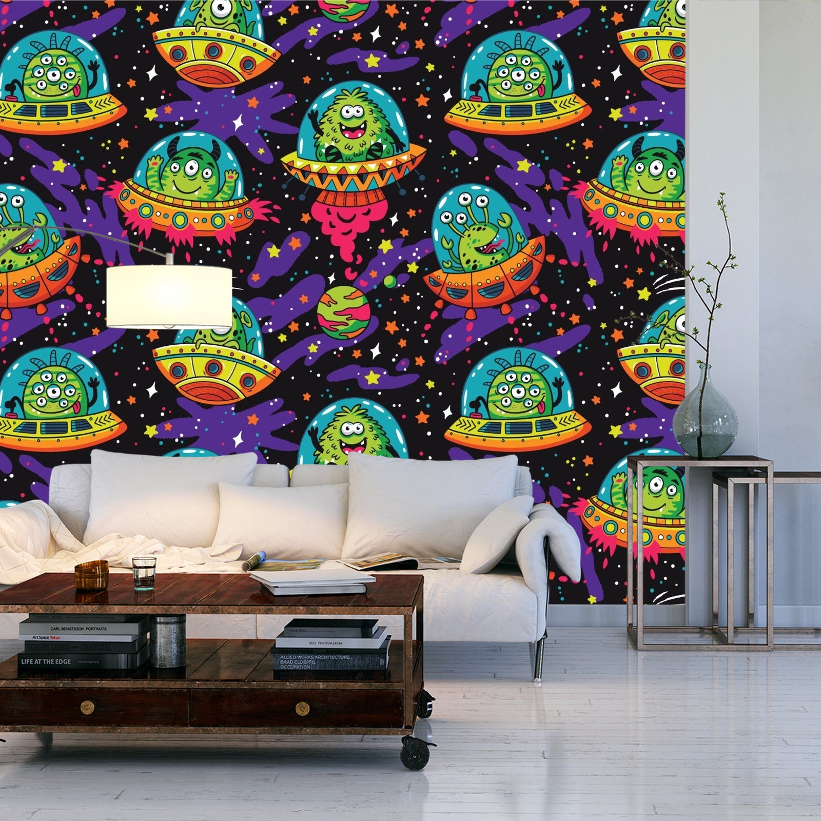 Fototapet Fargerik Crazy Ufo