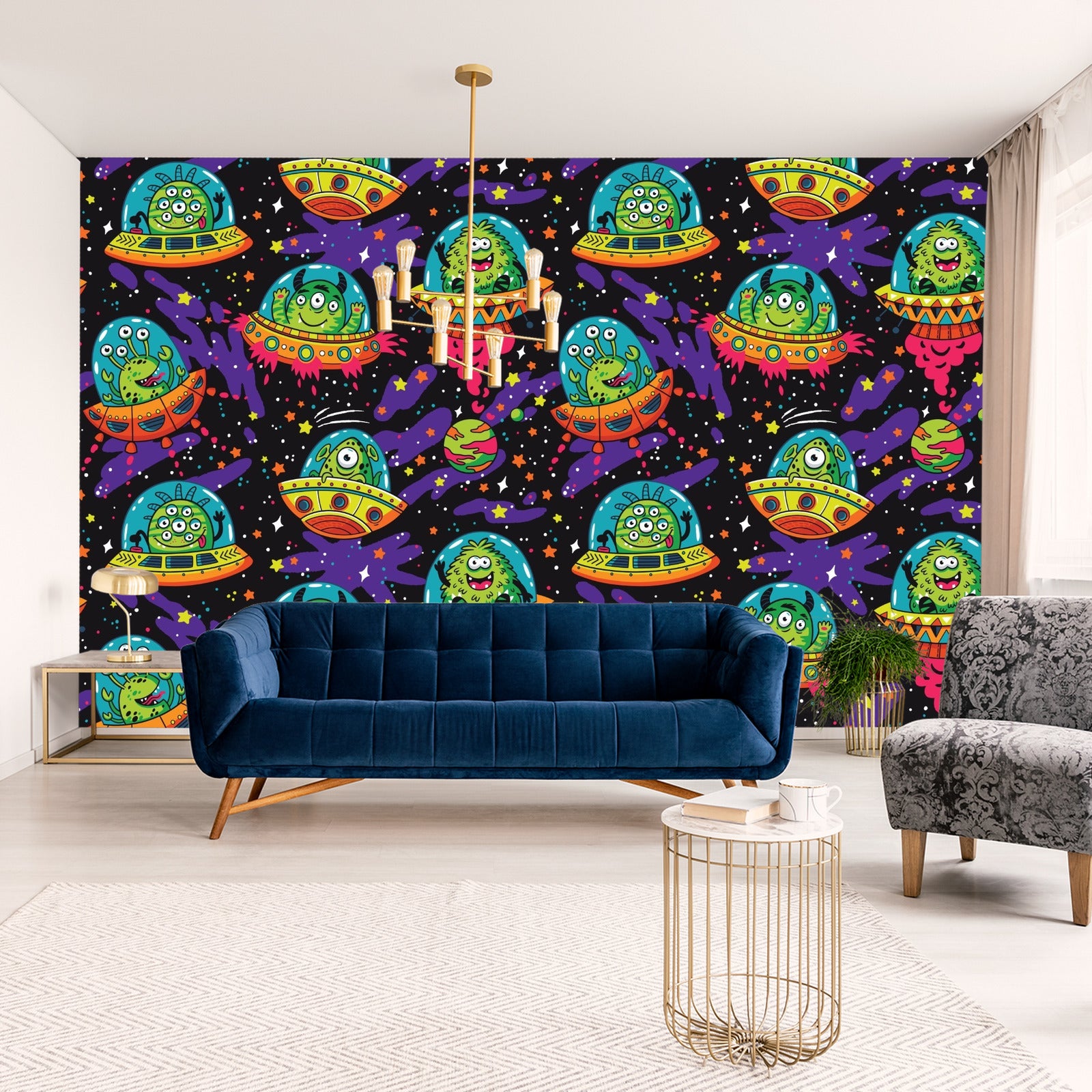 Fototapet Fargerik Crazy Ufo