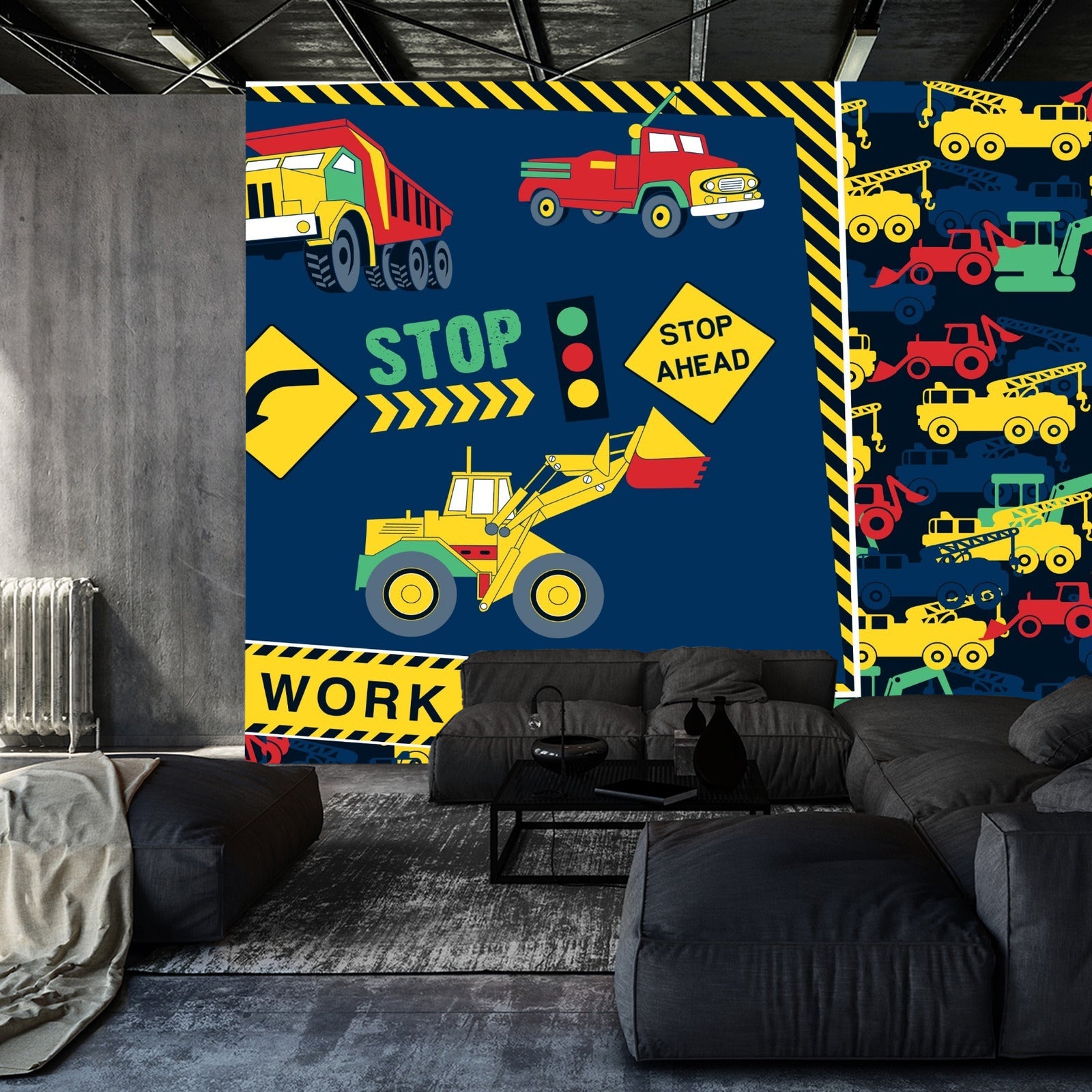 Fototapet Fargerike Lastebiler