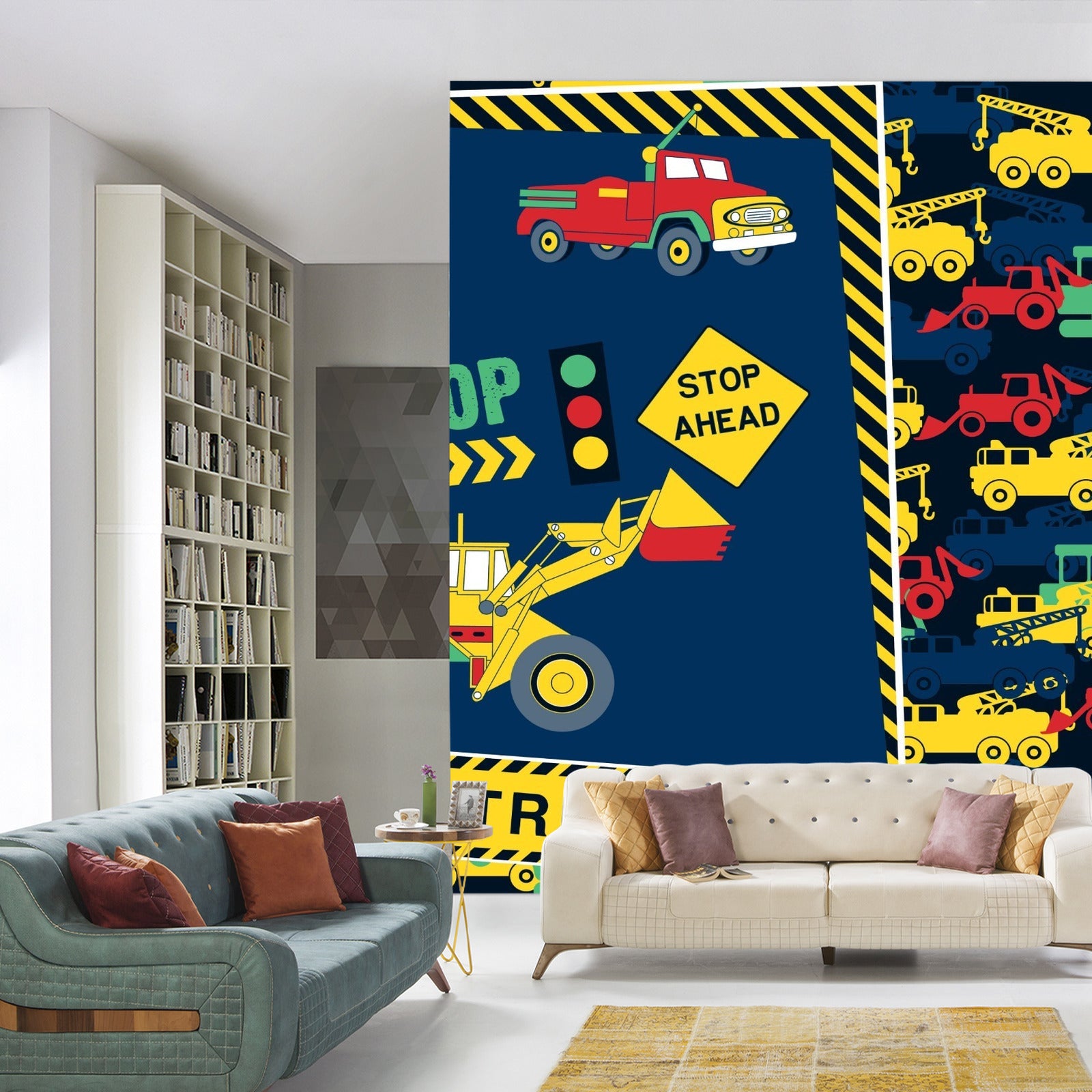 Fototapet Fargerike Lastebiler