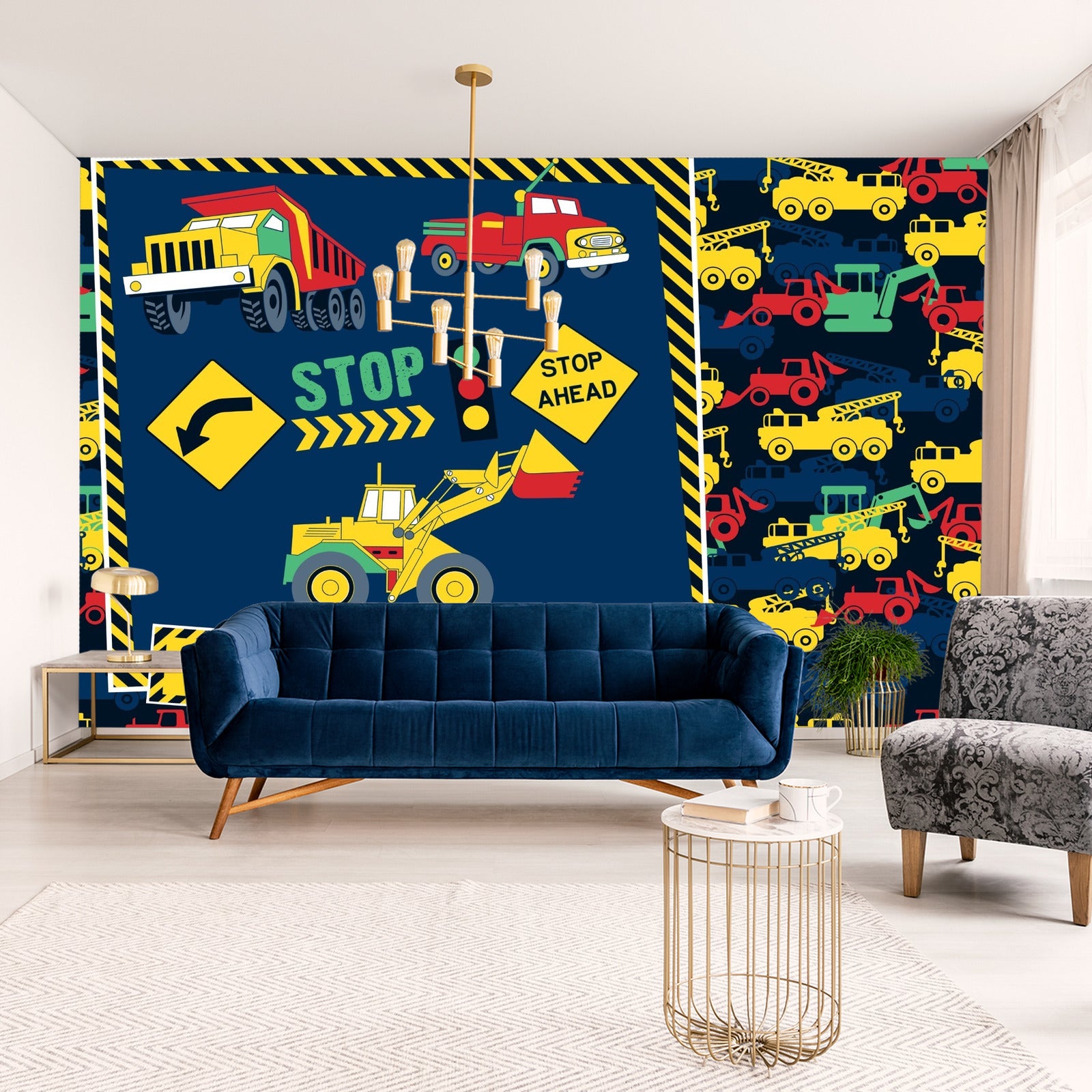 Fototapet Fargerike Lastebiler