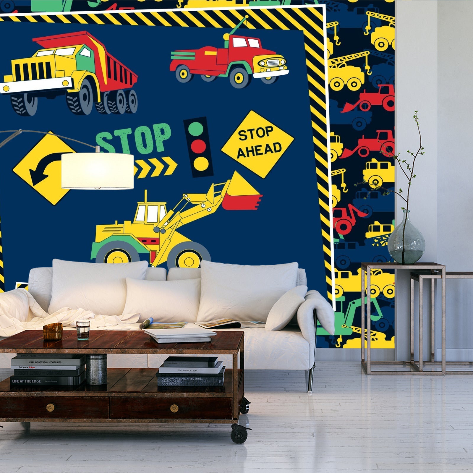 Fototapet Fargerike Lastebiler