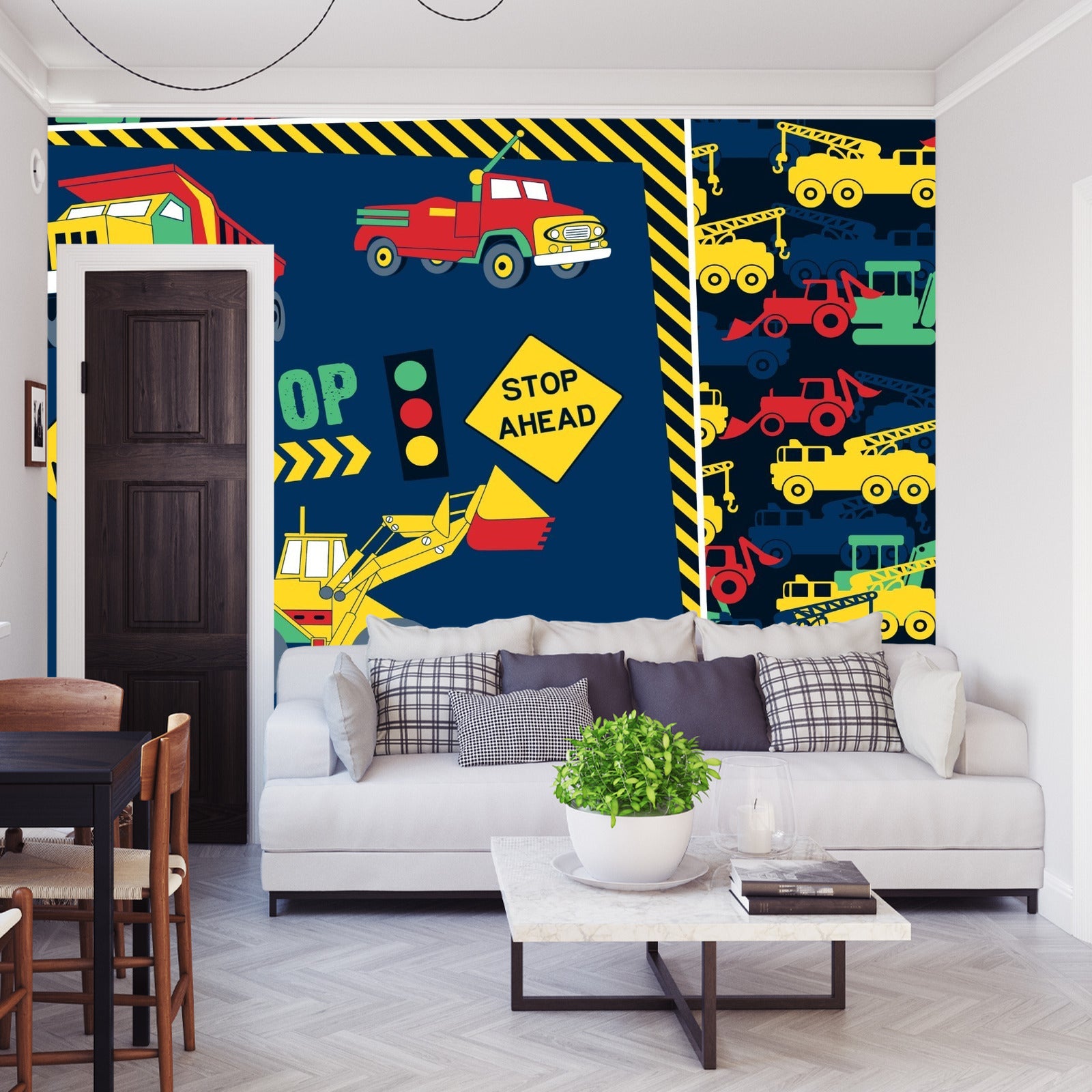 Fototapet Fargerike Lastebiler