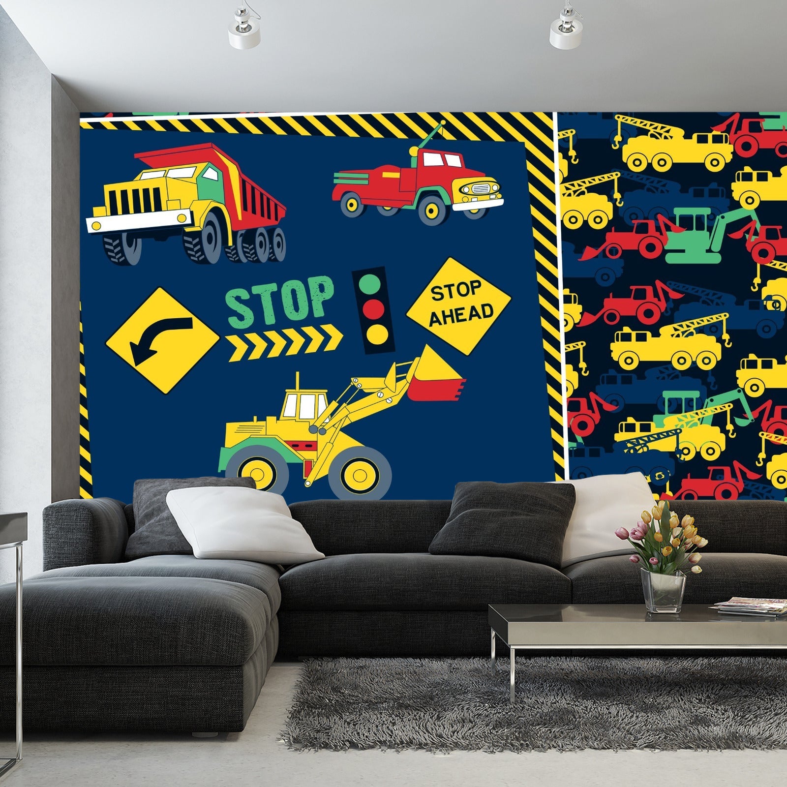 Fototapet Fargerike Lastebiler