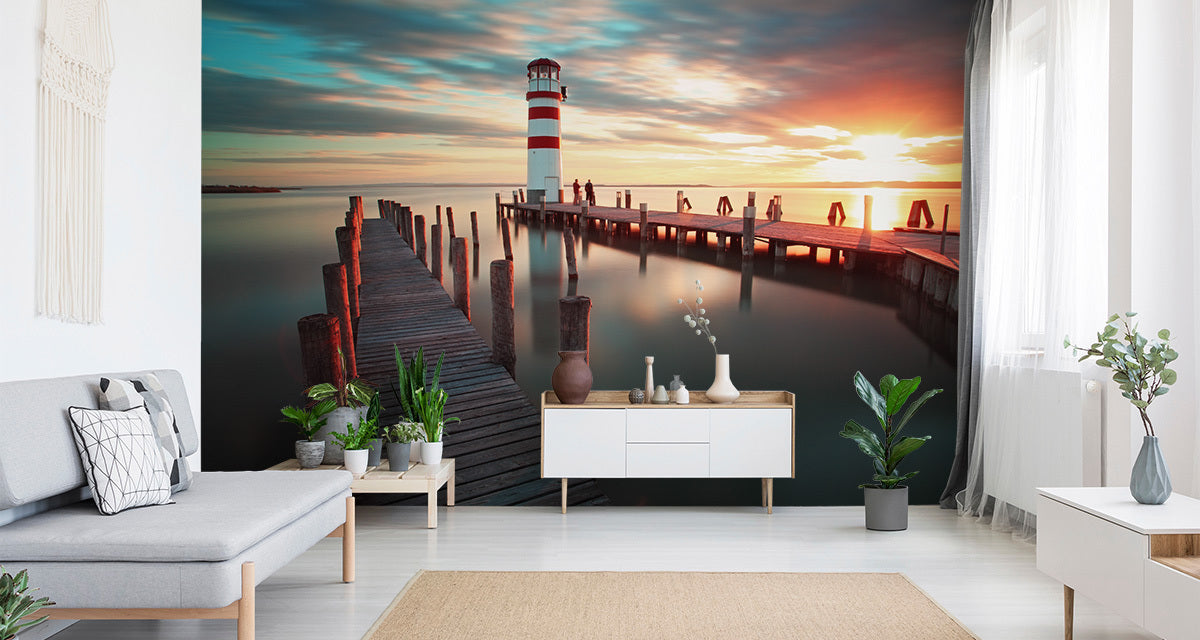 Fototapet Landskap Jetty 3D