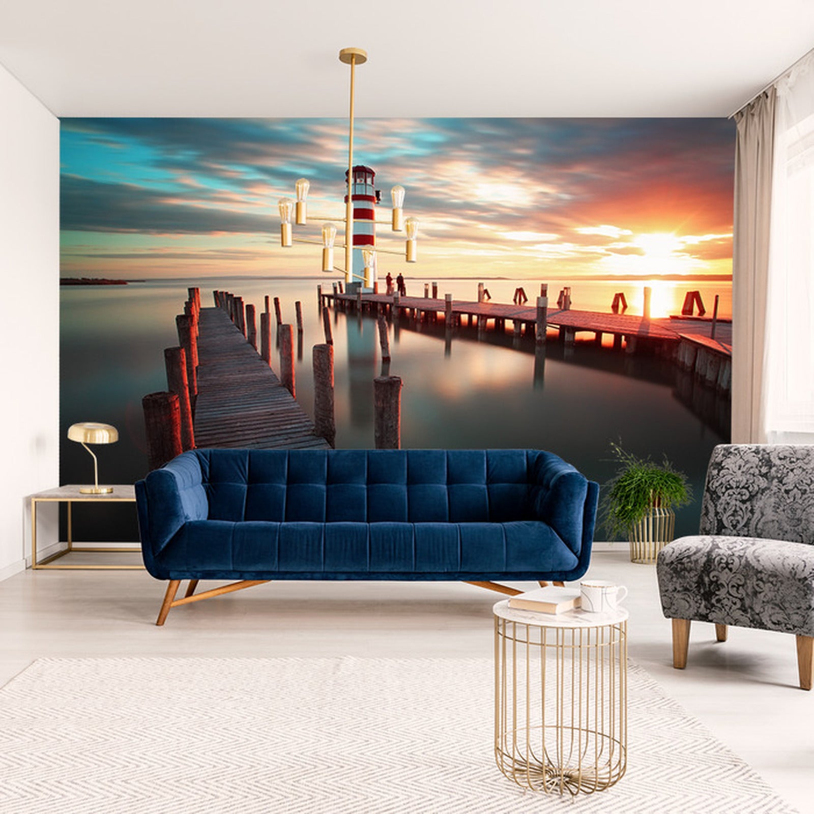 Fototapet Landskap Jetty 3D