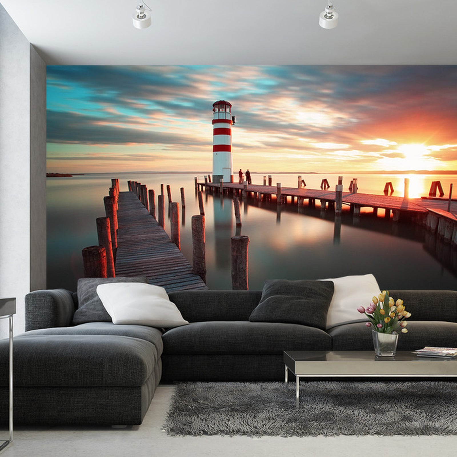 Fototapet Landskap Jetty 3D