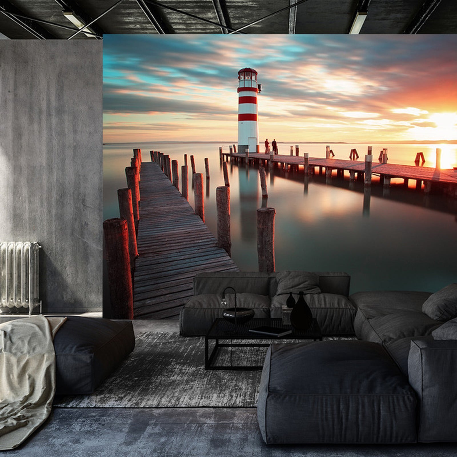 Fototapet Landskap Jetty 3D