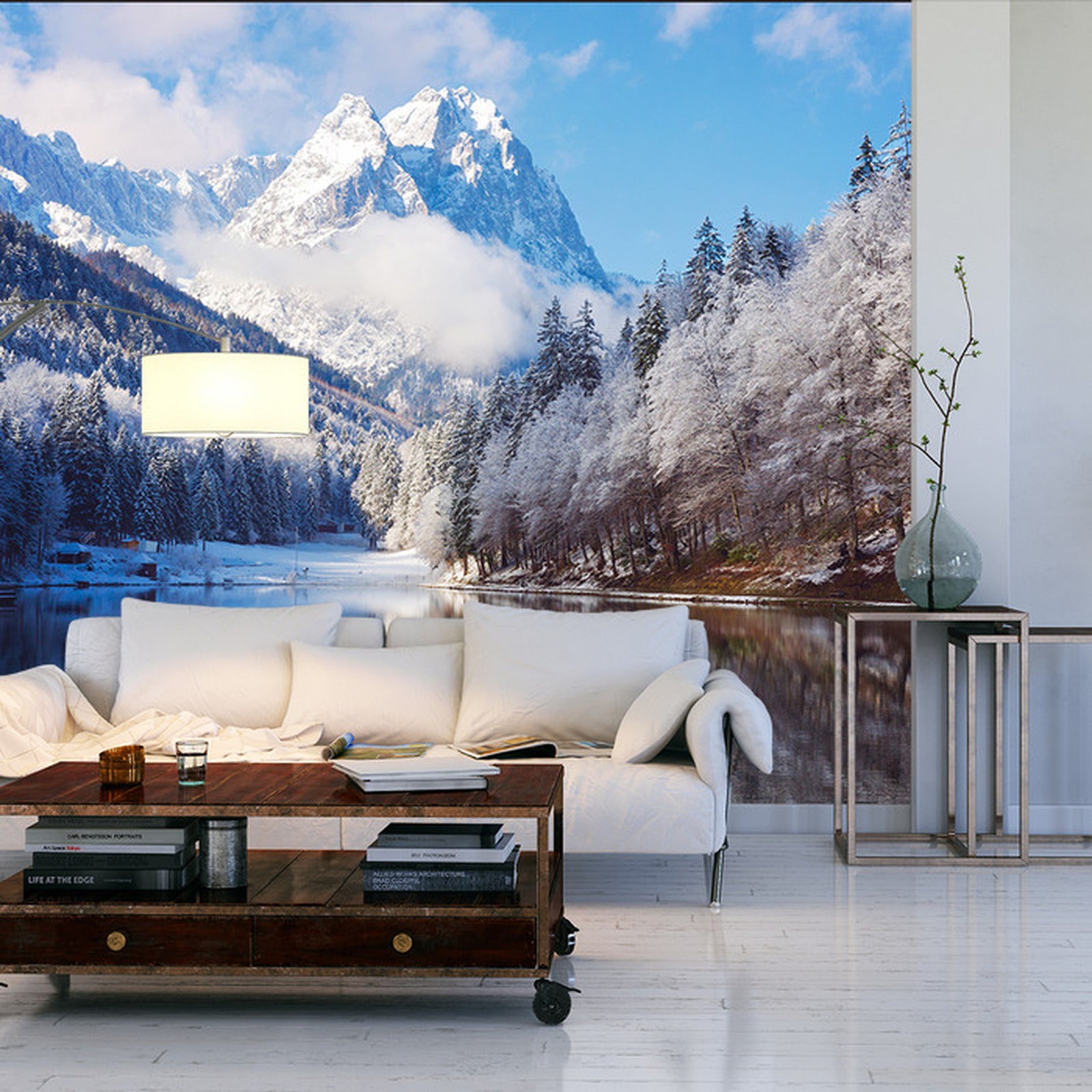 Fototapet Landskap Fjell Vinter