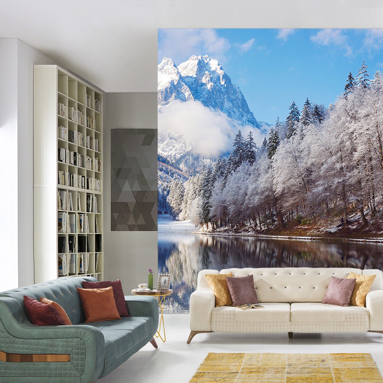 Fototapet Landskap Fjell Vinter