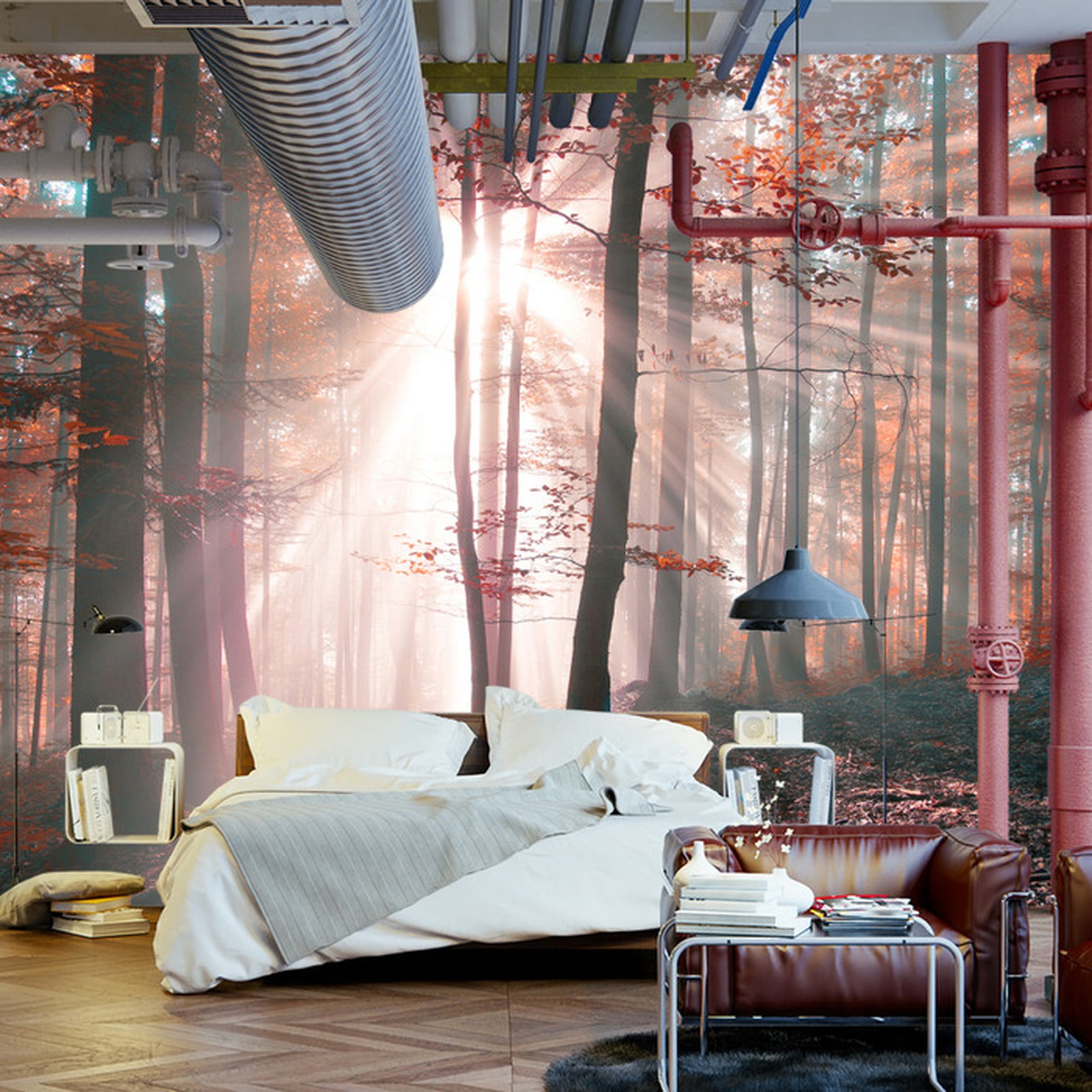 Fototapet Skog Høstfarger