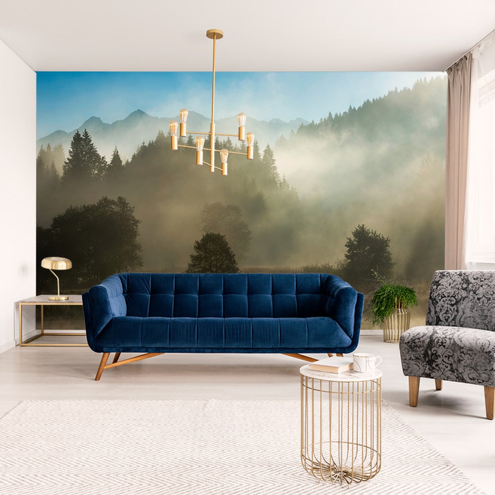 Fototapet Skog I Tåke 8