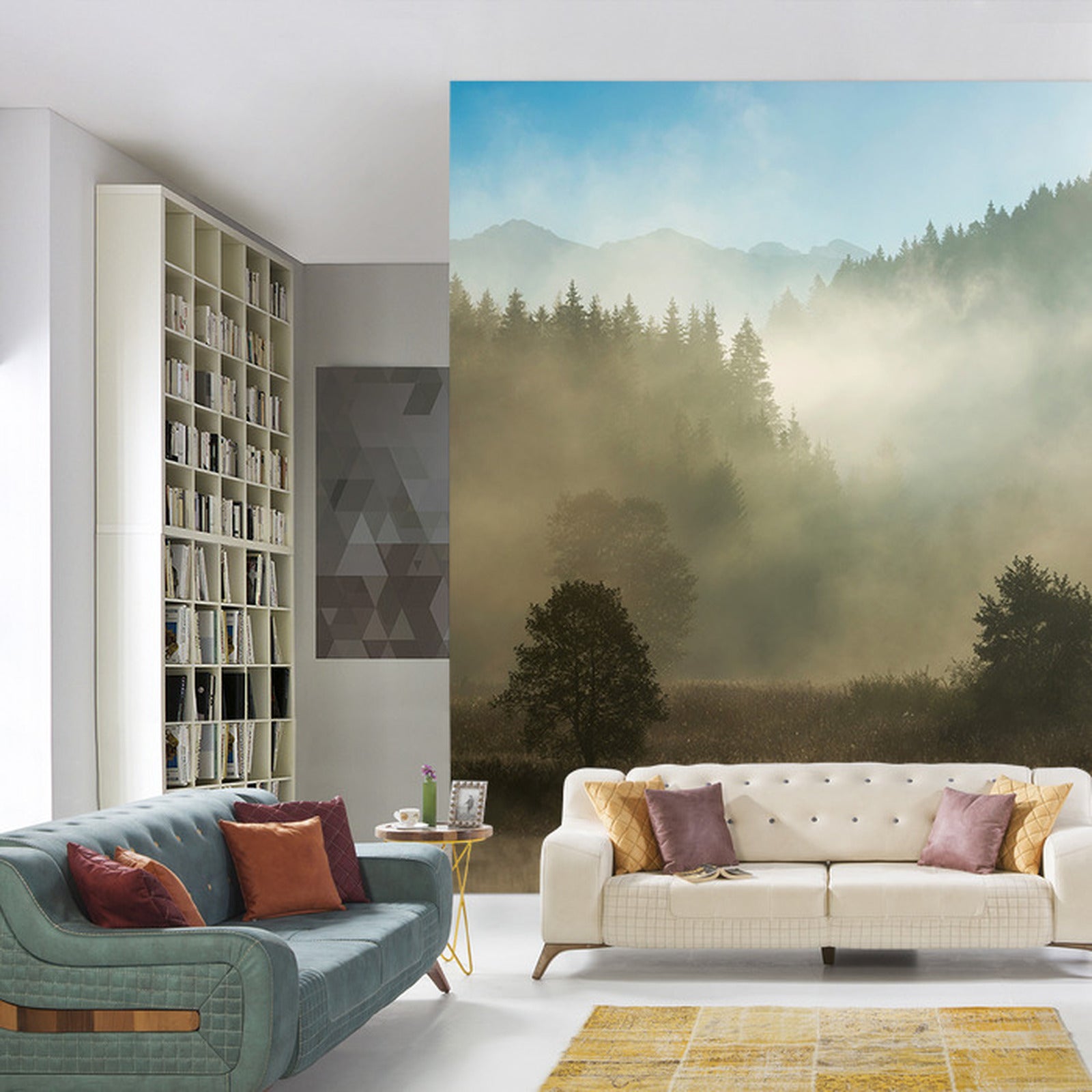 Fototapet Skog I Tåke 8