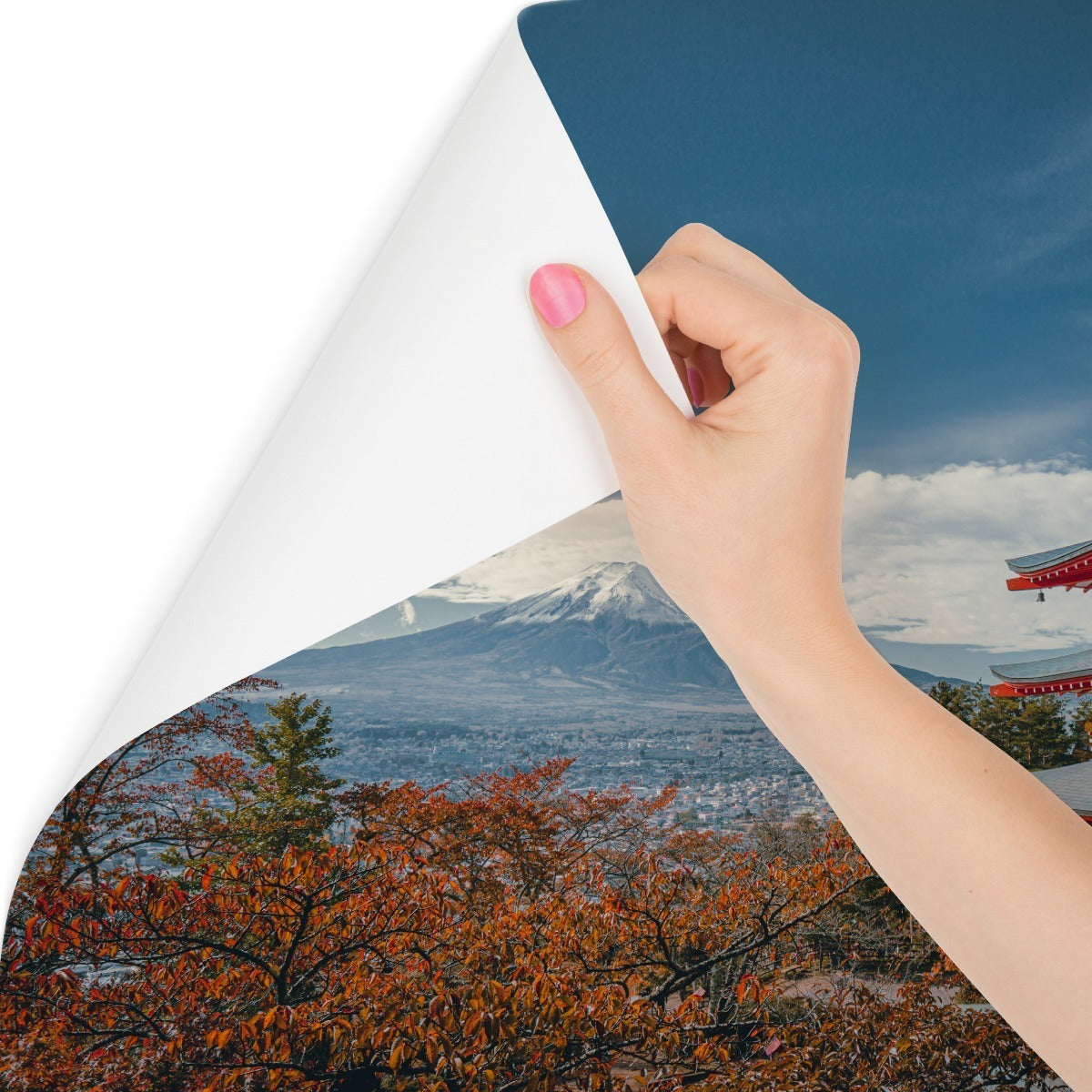 Fototapet Japansk Pagode Om Høsten