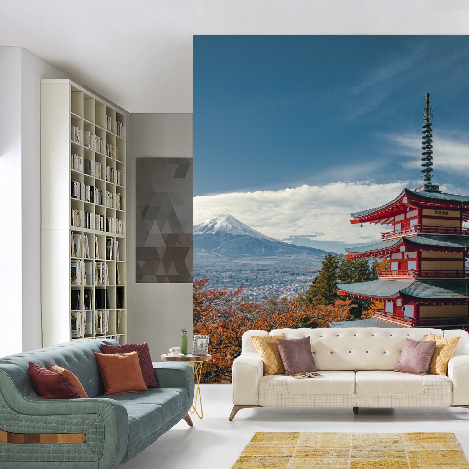 Fototapet Japansk Pagode Om Høsten