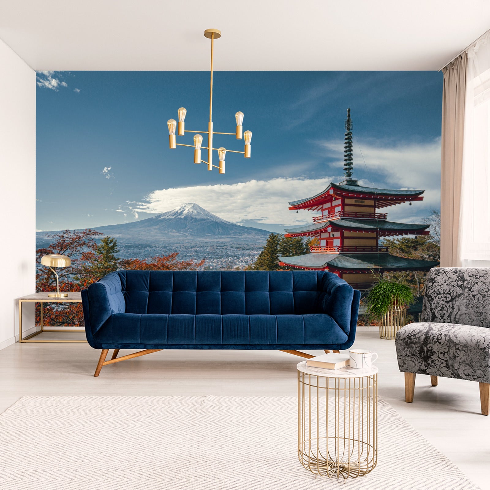 Fototapet Japansk Pagode Om Høsten