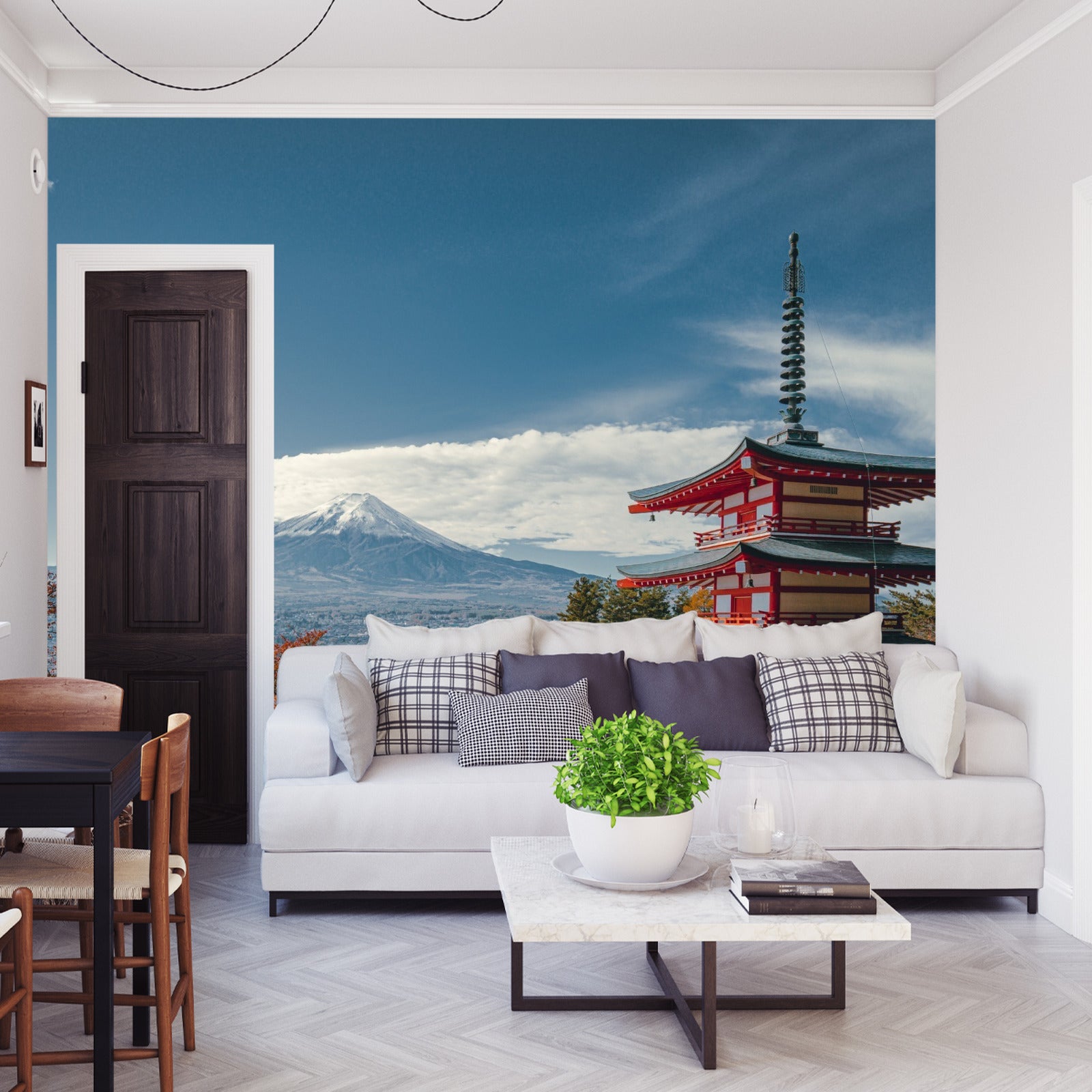 Fototapet Japansk Pagode Om Høsten