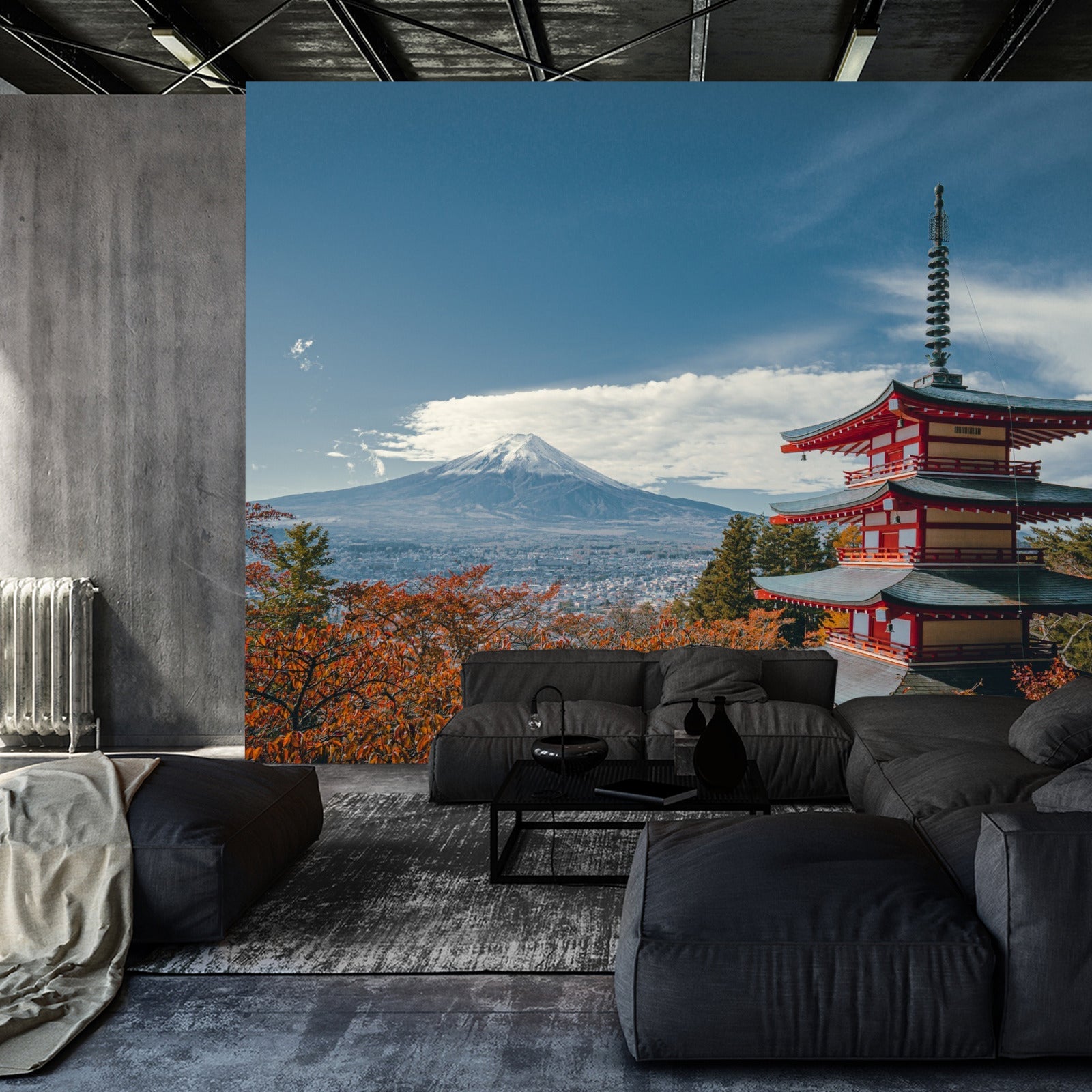 Fototapet Japansk Pagode Om Høsten