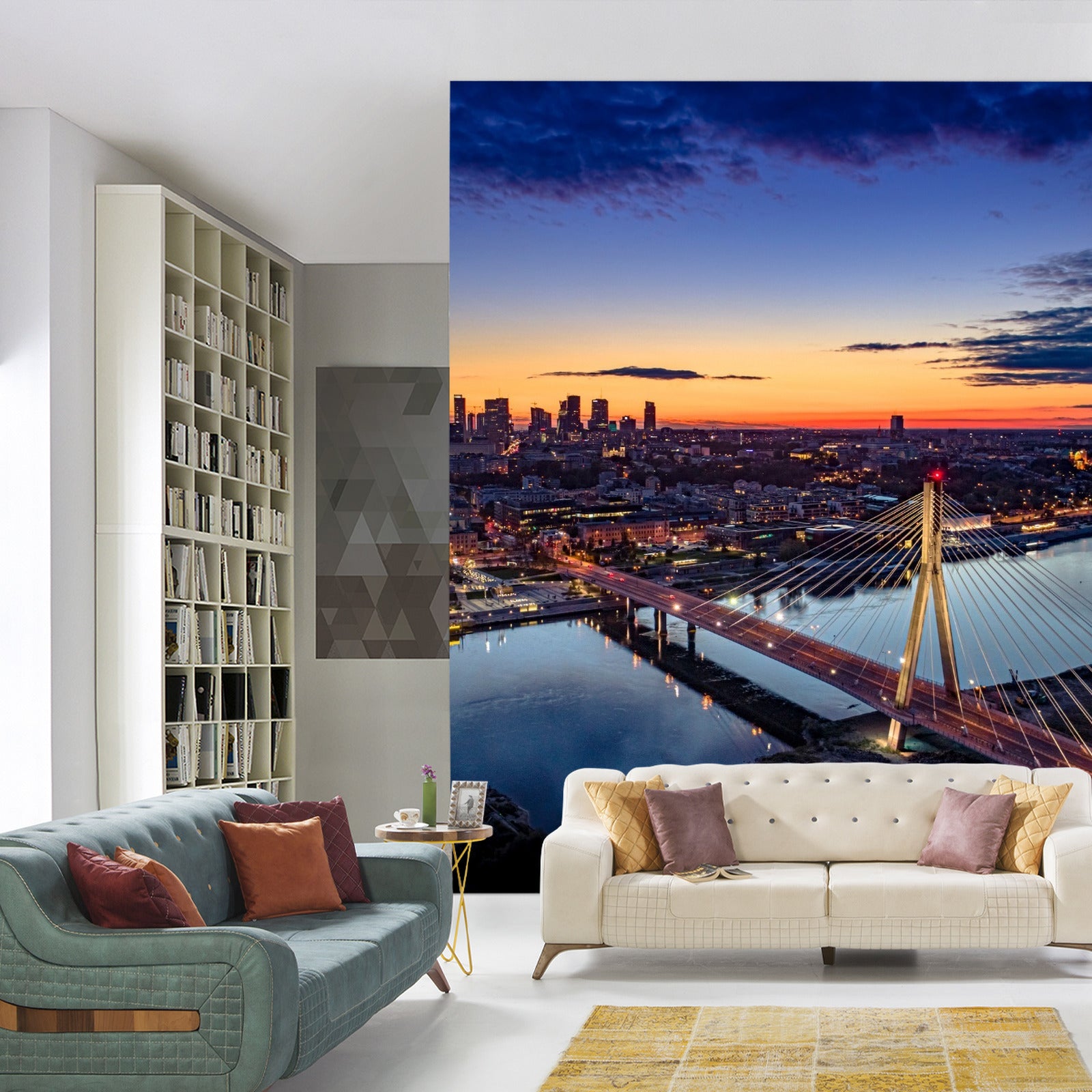 Fototapet Warszawa I Fugleperspektiv