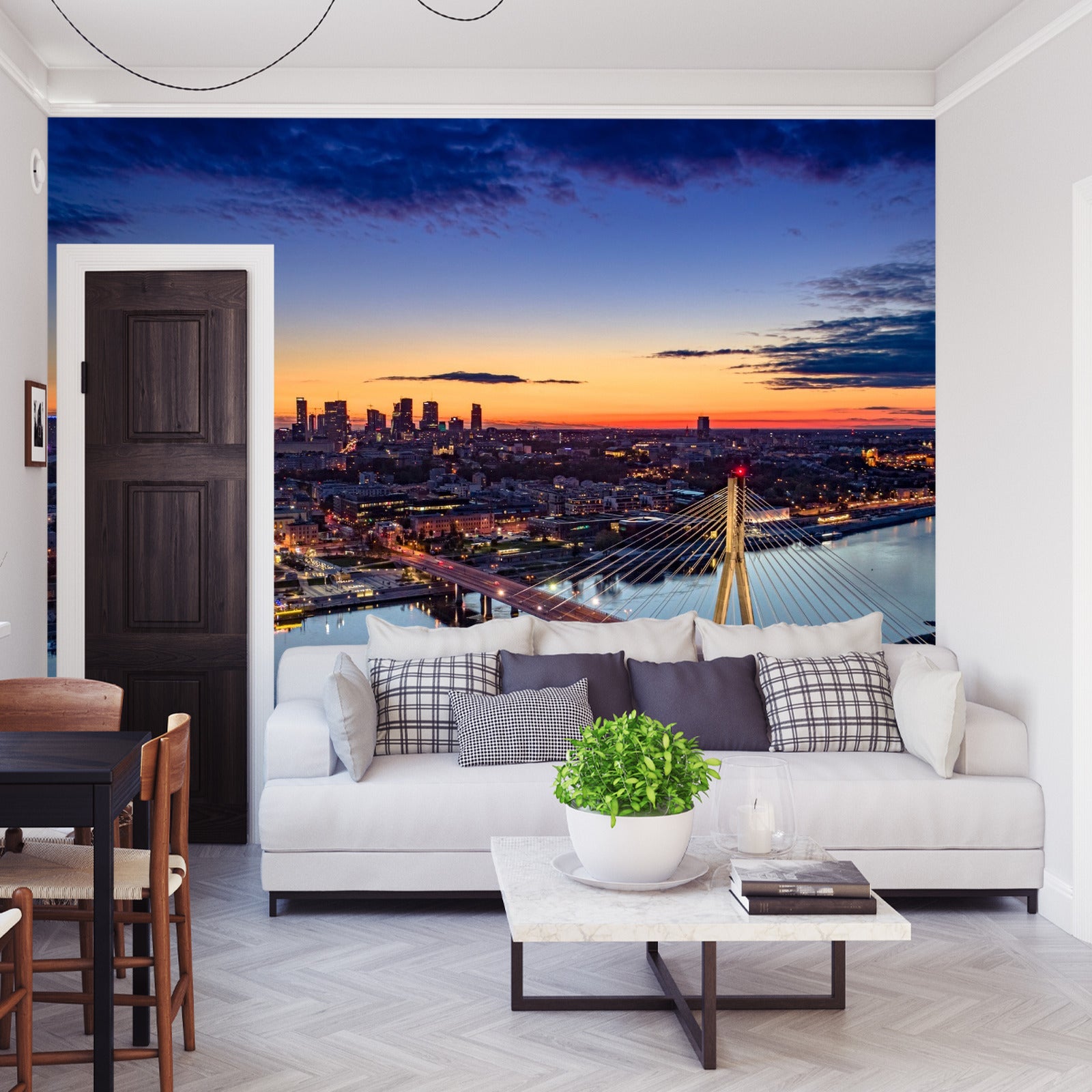 Fototapet Warszawa I Fugleperspektiv