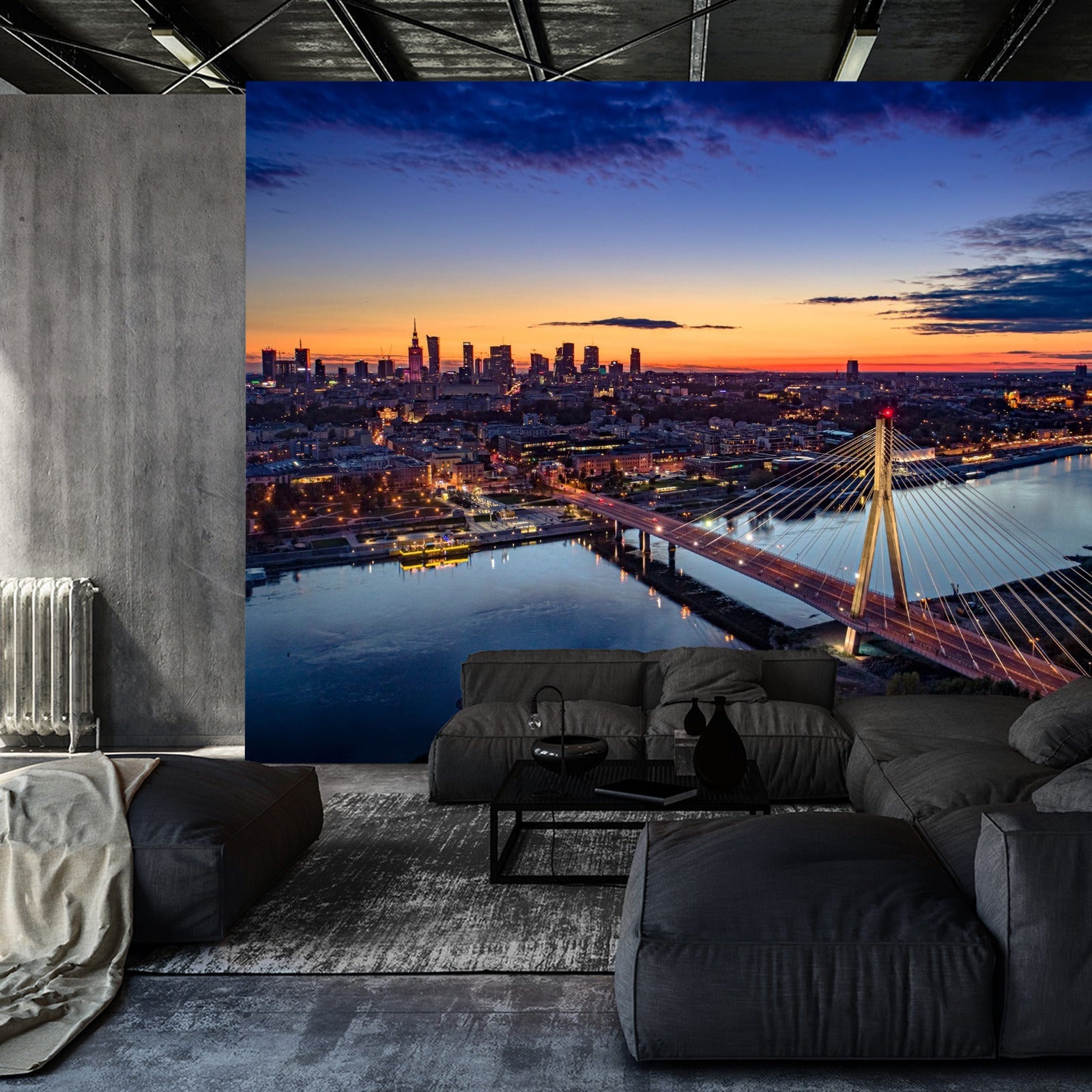 Fototapet Warszawa I Fugleperspektiv