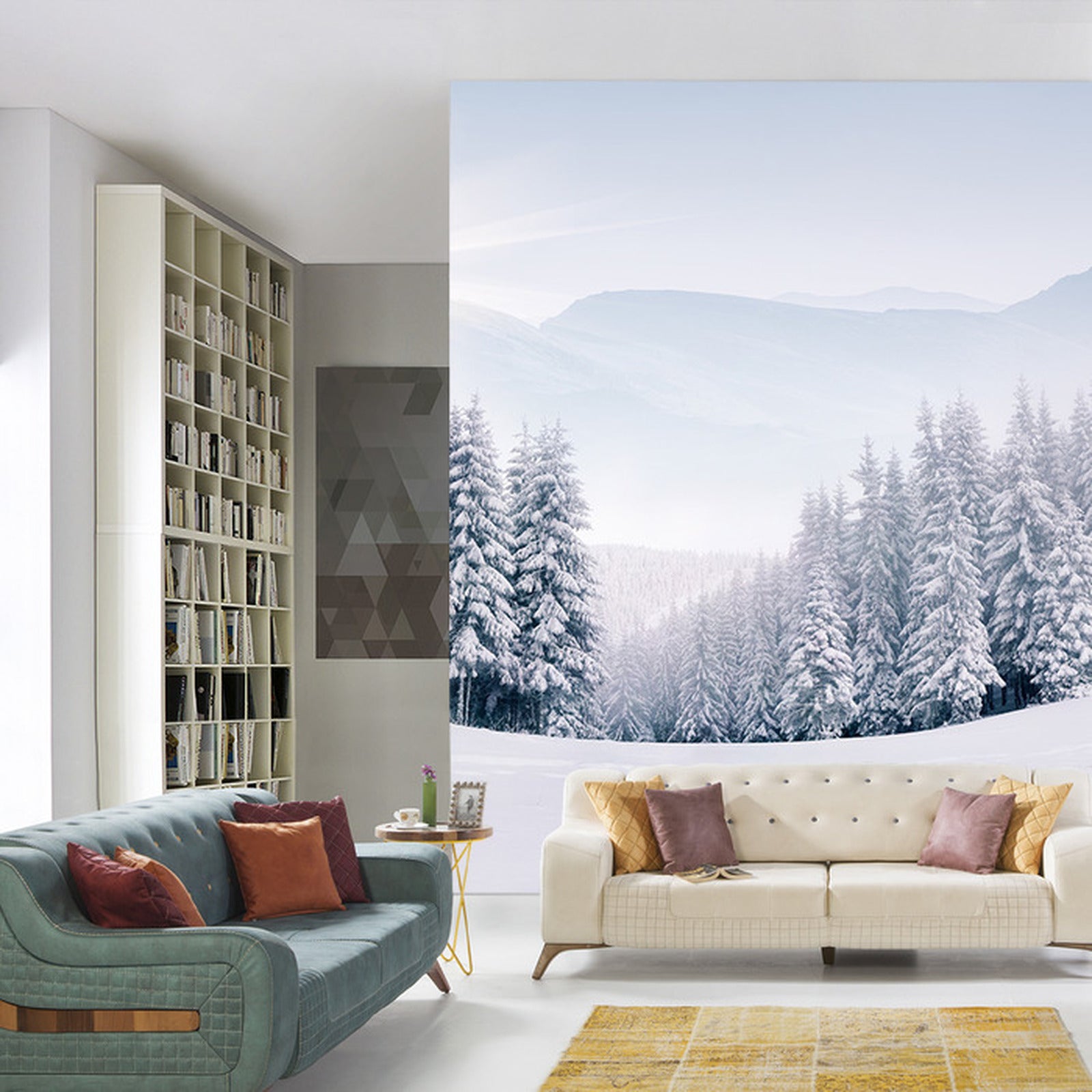 Fototapet Vinterskog