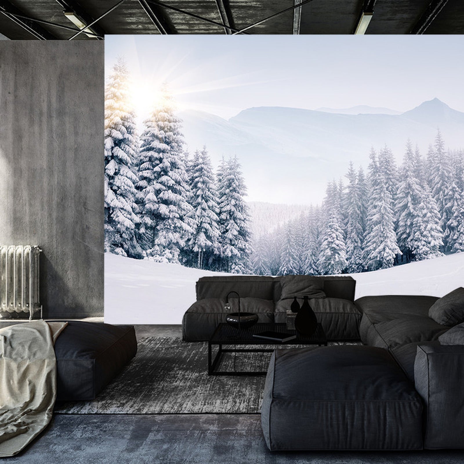 Fototapet Vinterskog