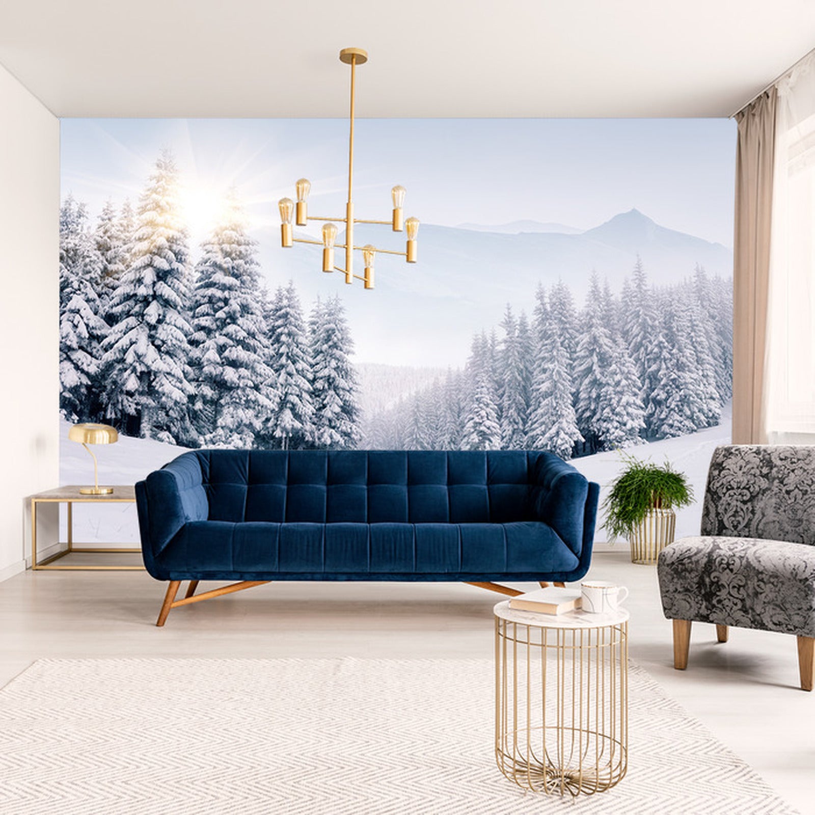 Fototapet Vinterskog