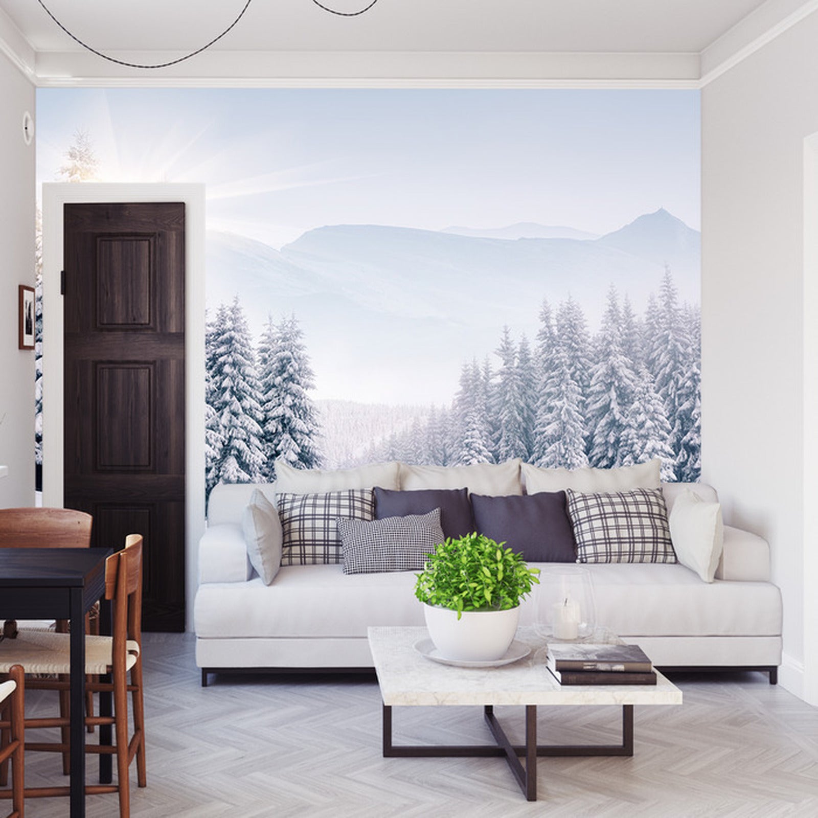 Fototapet Vinterskog