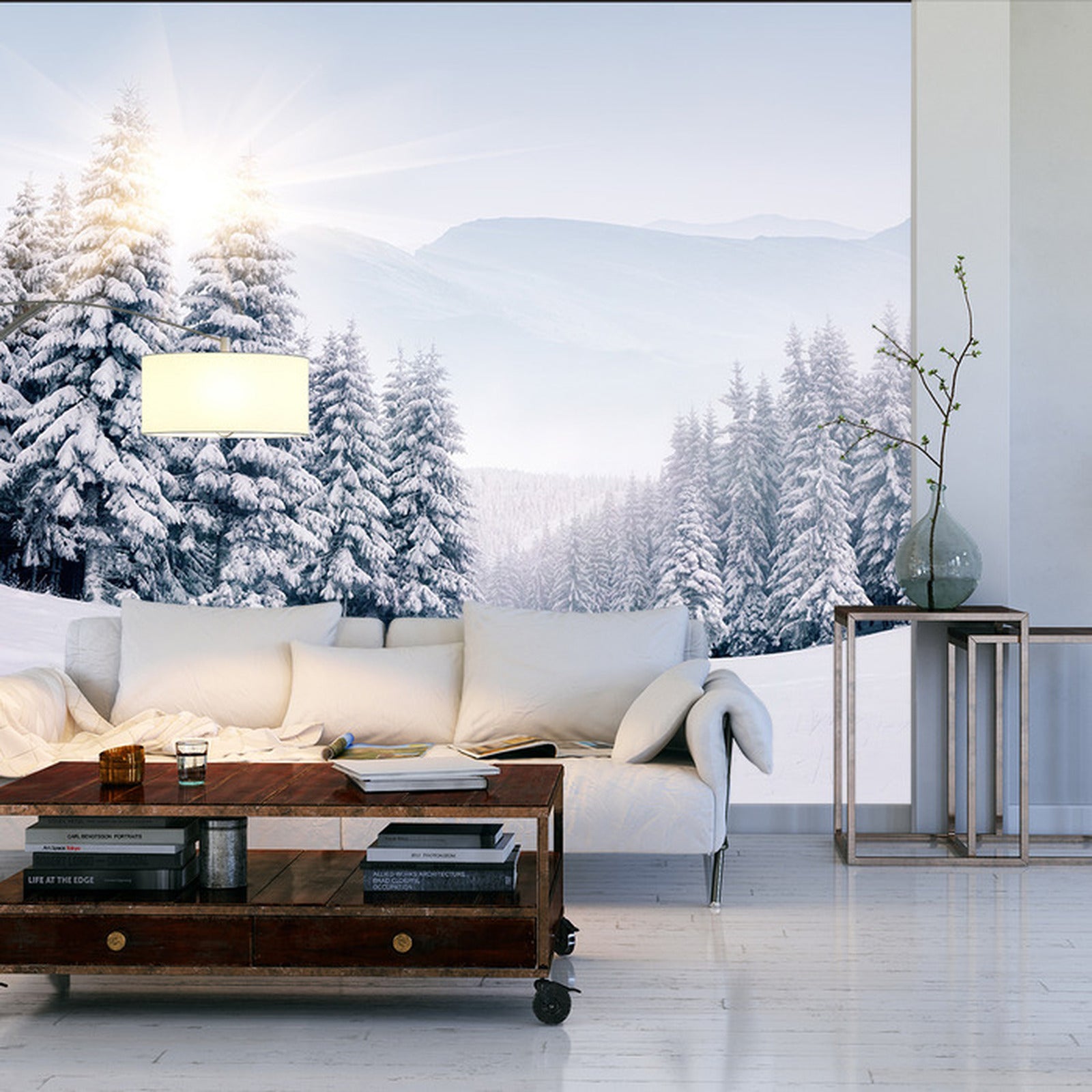 Fototapet Vinterskog