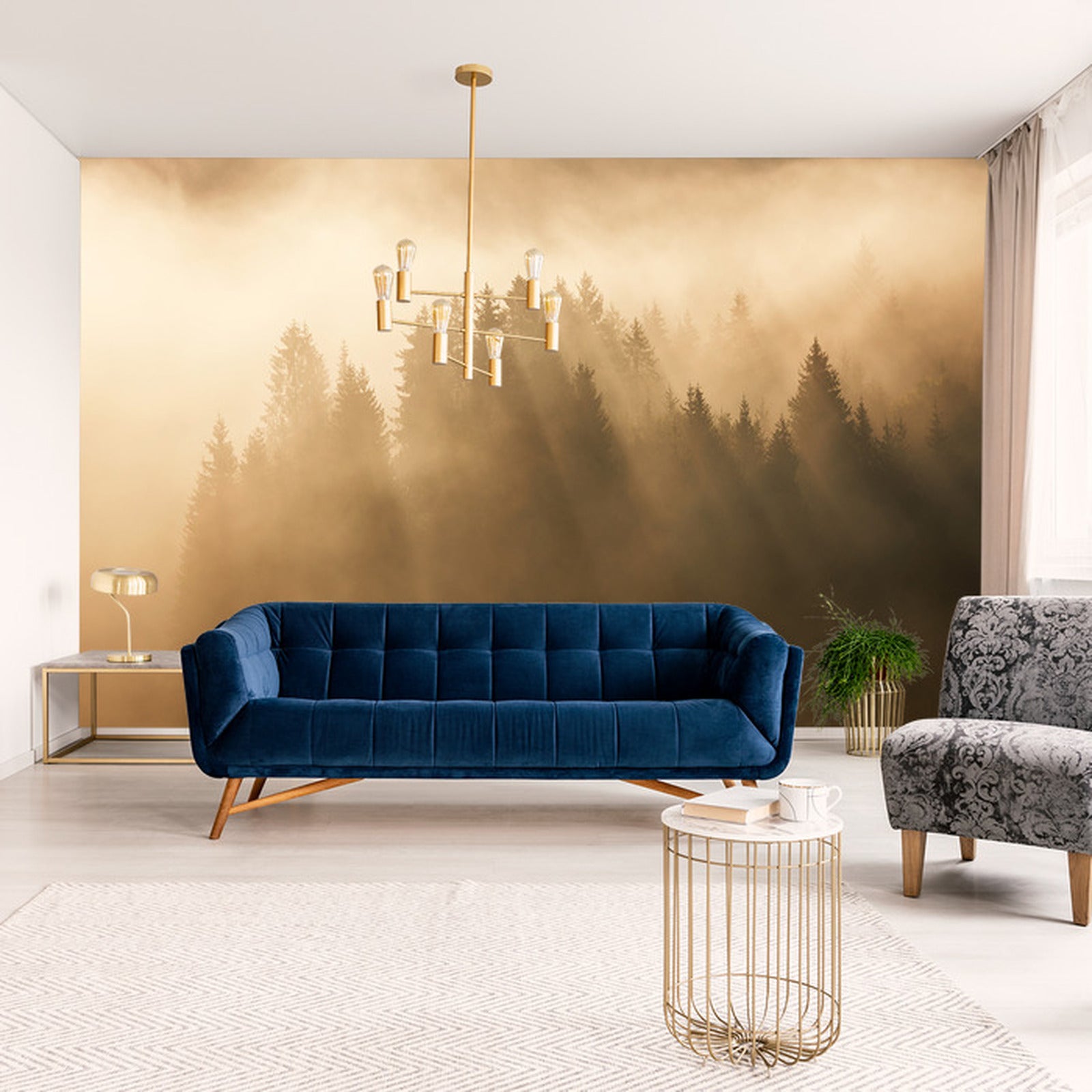 Fototapet Skog I Tåke 6