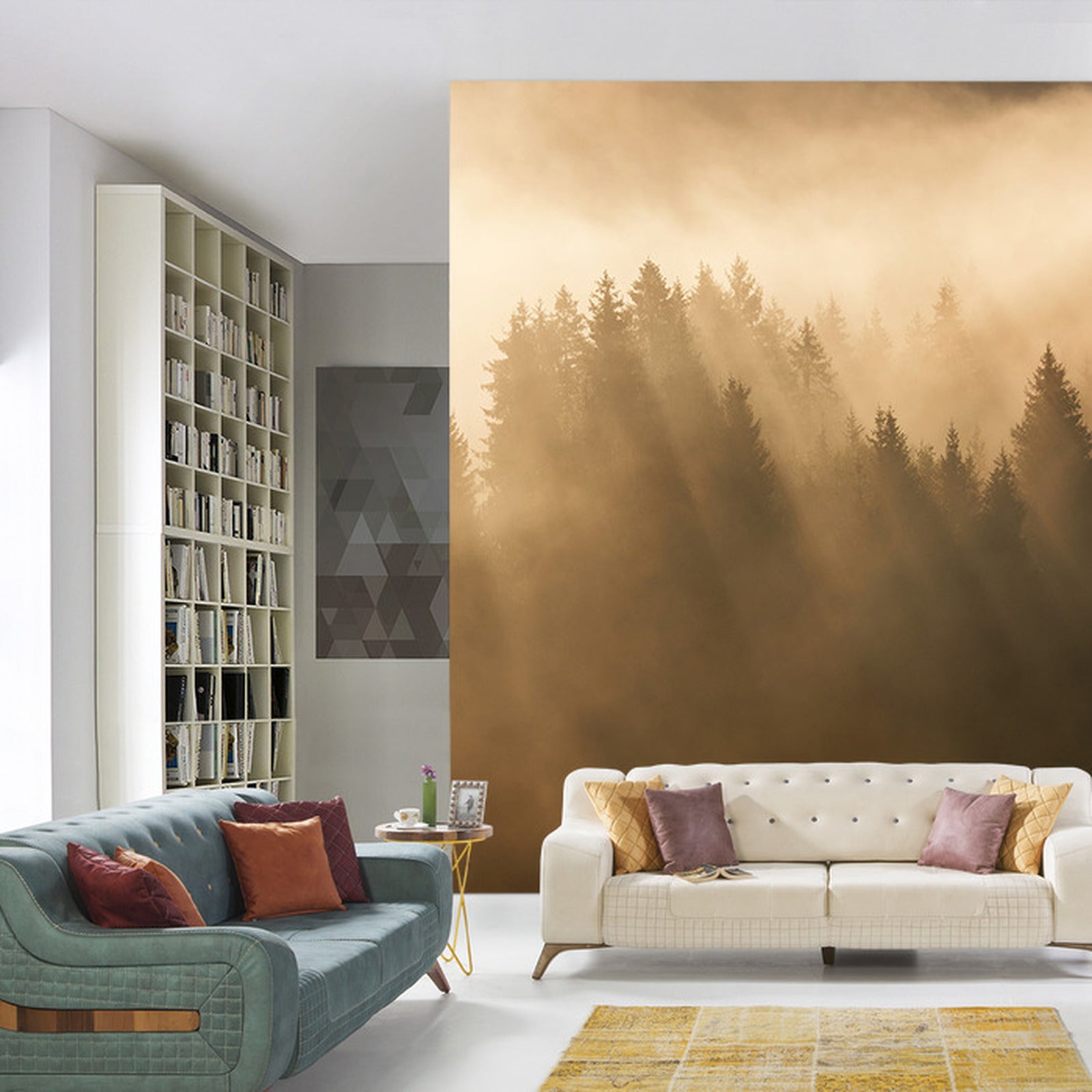 Fototapet Skog I Tåke 6