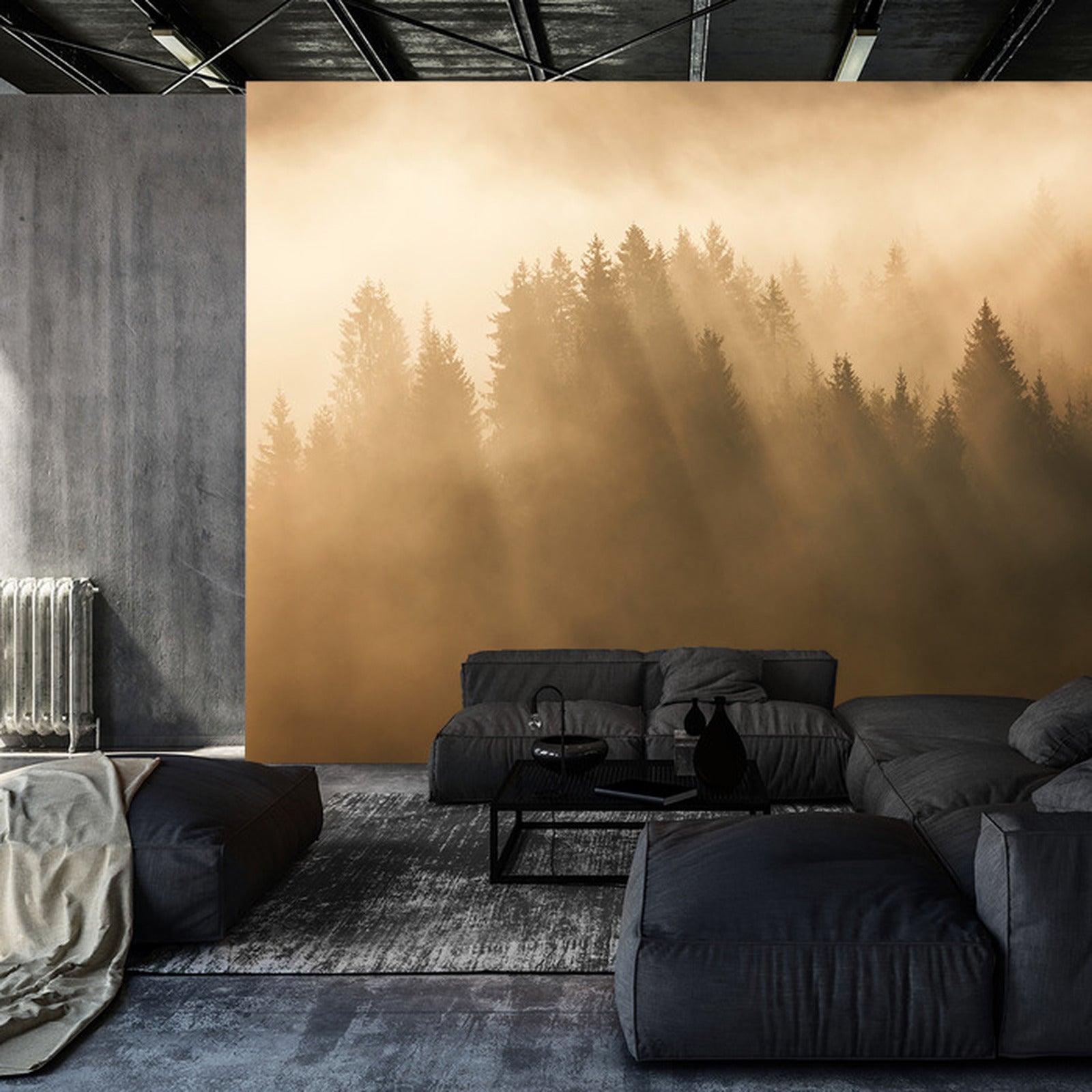 Fototapet Skog I Tåke 6
