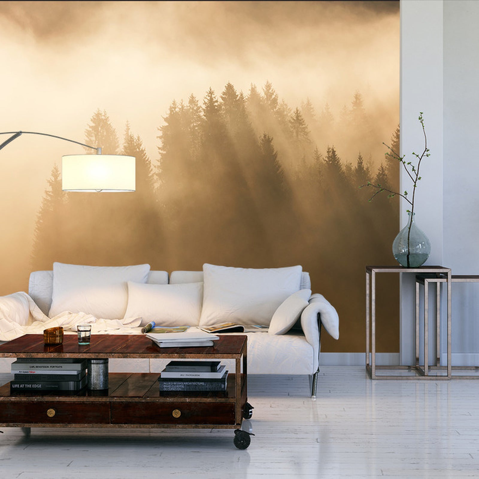 Fototapet Skog I Tåke 6