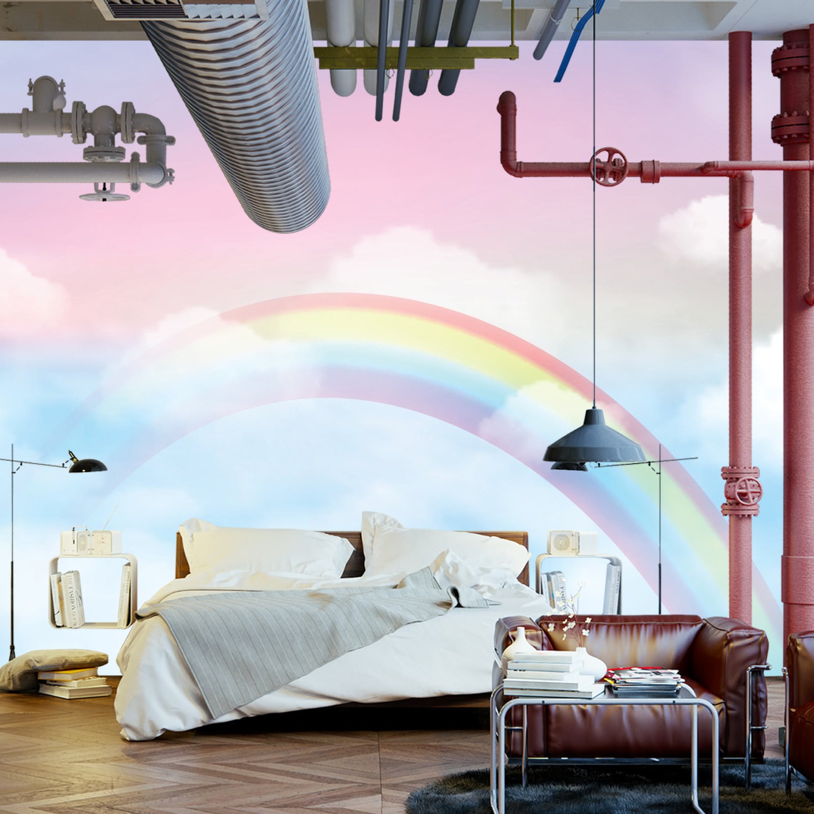 Fototapet Regnbue På Himmelen